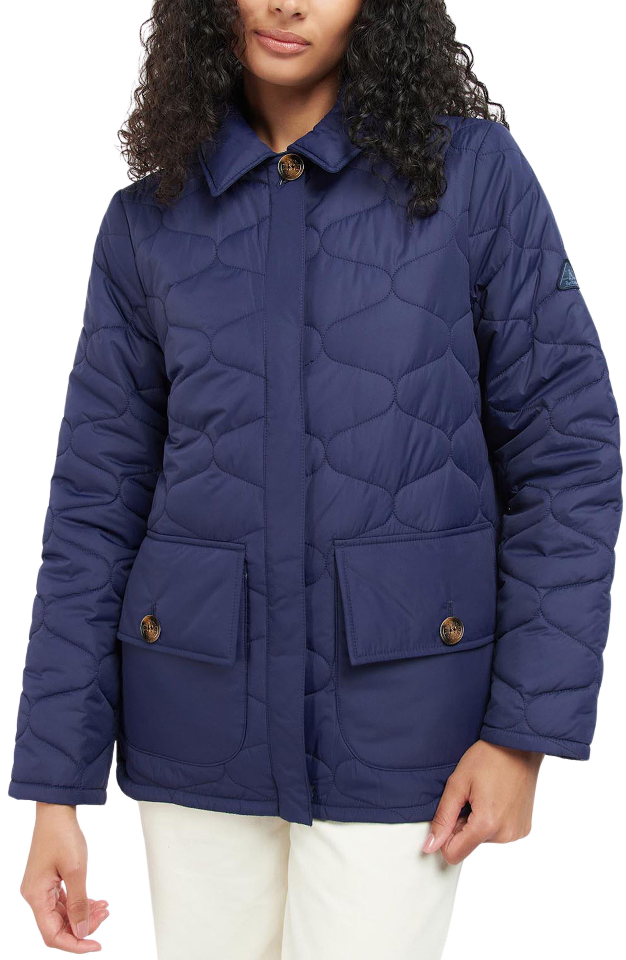 Barbour Leilani Quilted Jacket in Blue Lyst