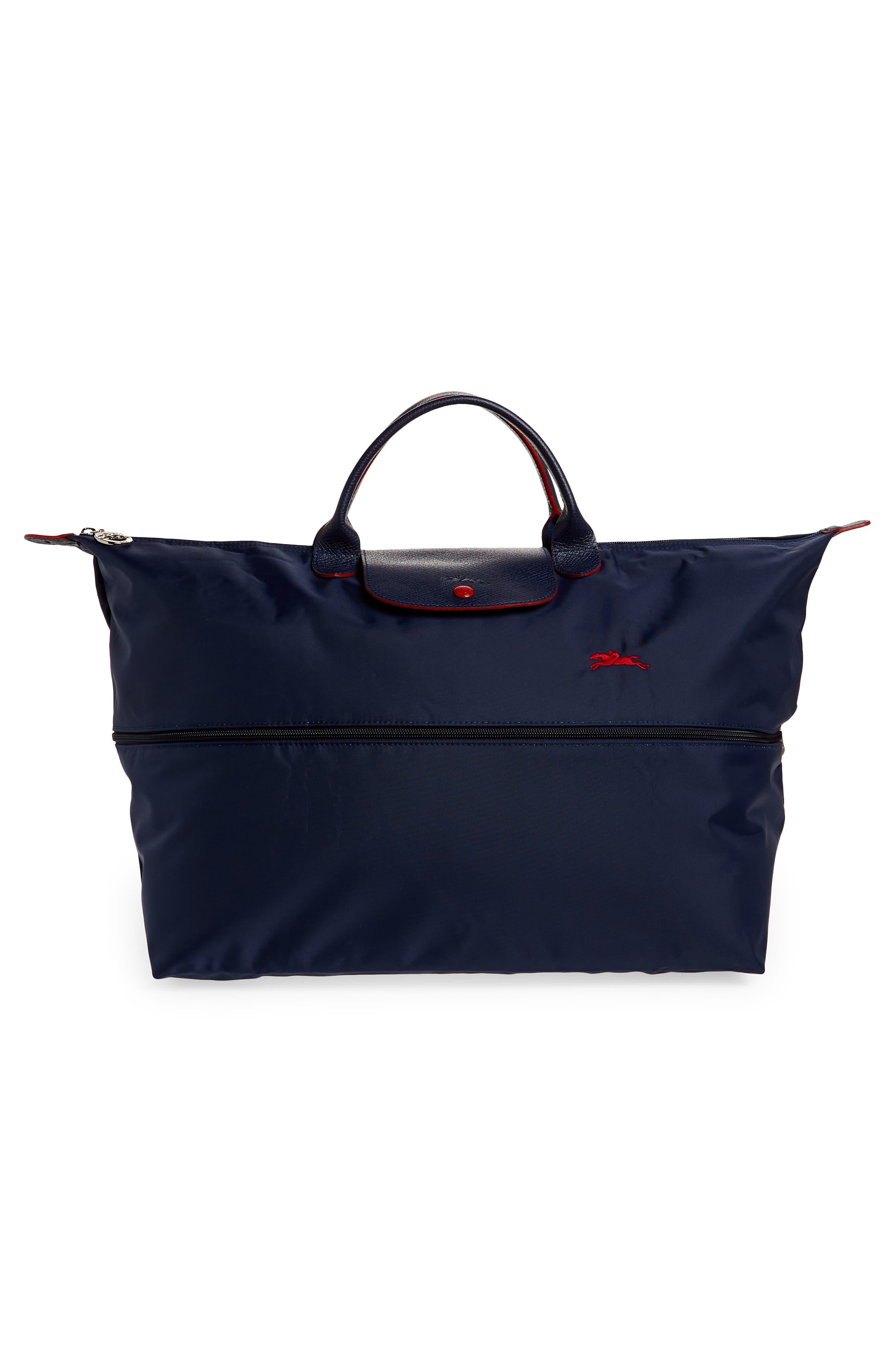 Longchamp Large Le Pliage Recycled Canvas Travel Bag in Blue | Lyst