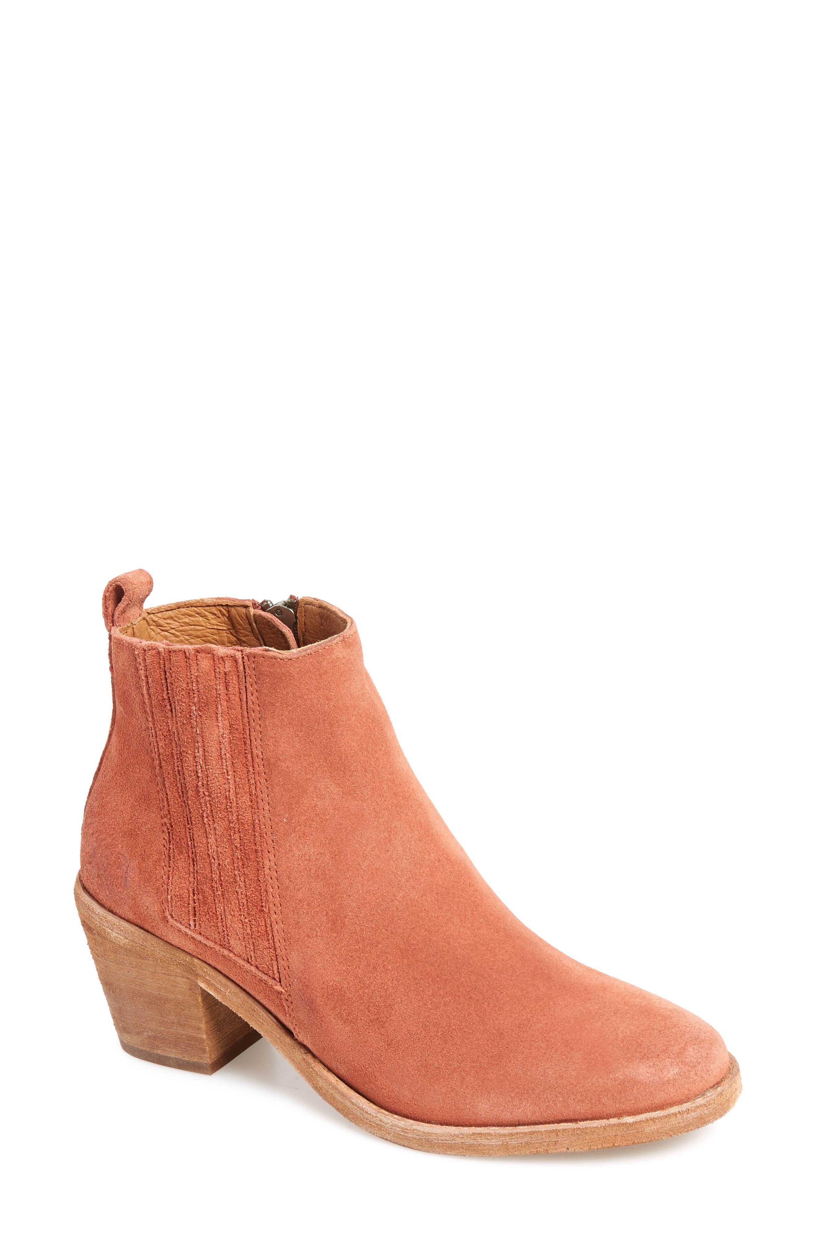 Frye Suede Alton Chelsea Bootie in Brown - Lyst