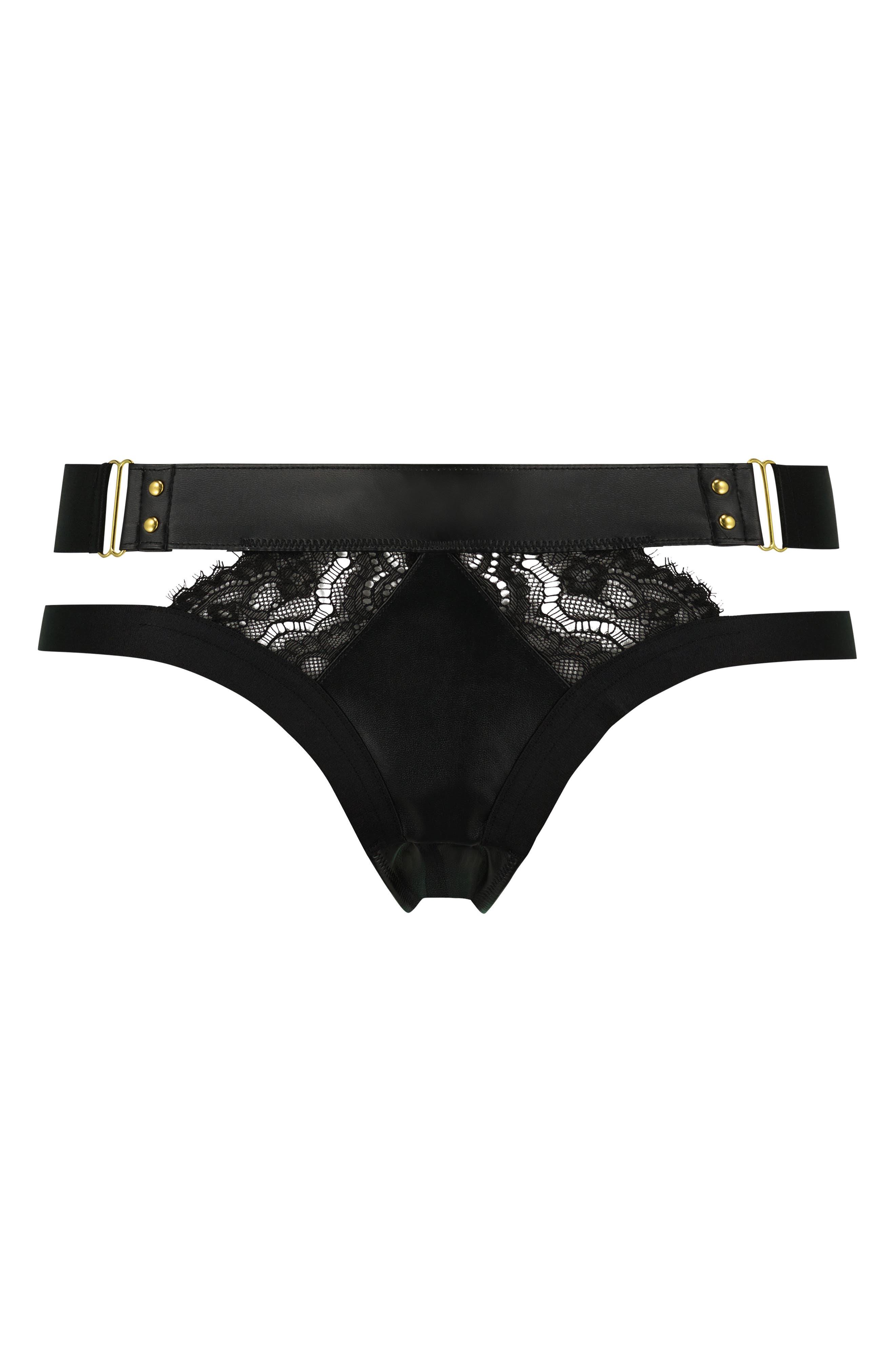 Hunkemöller Occult Open Back Brazilian Panties in Black Lyst