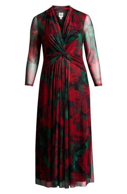 chinese dress ladies Anne Klein Twist Front Maxi Dress
