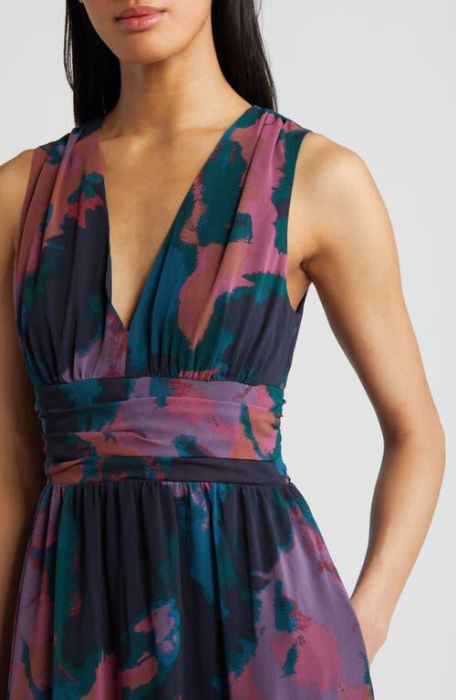 white christmas dresses Printed Spaghetti Strap Sleeveless Maxi Dress Dark Green / L