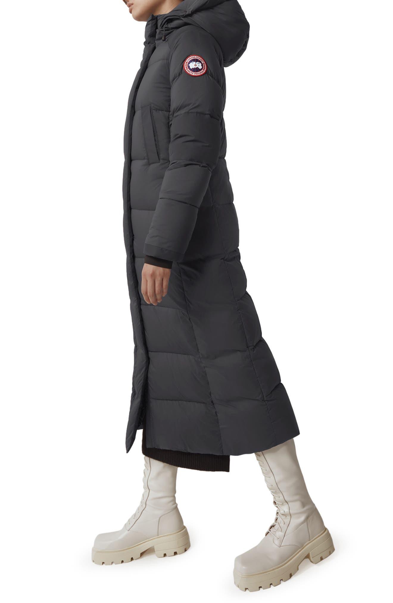 alliston 750 fill power down long hooded parka
