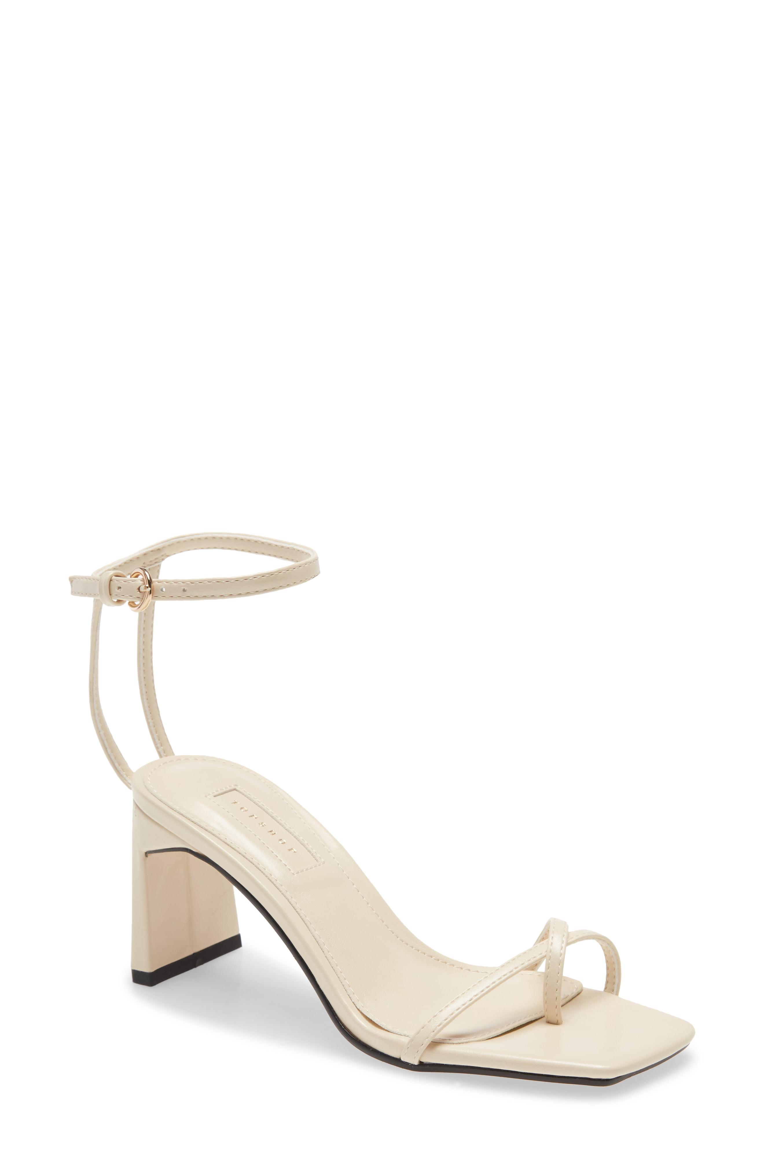 nature ecru strappy block sandals