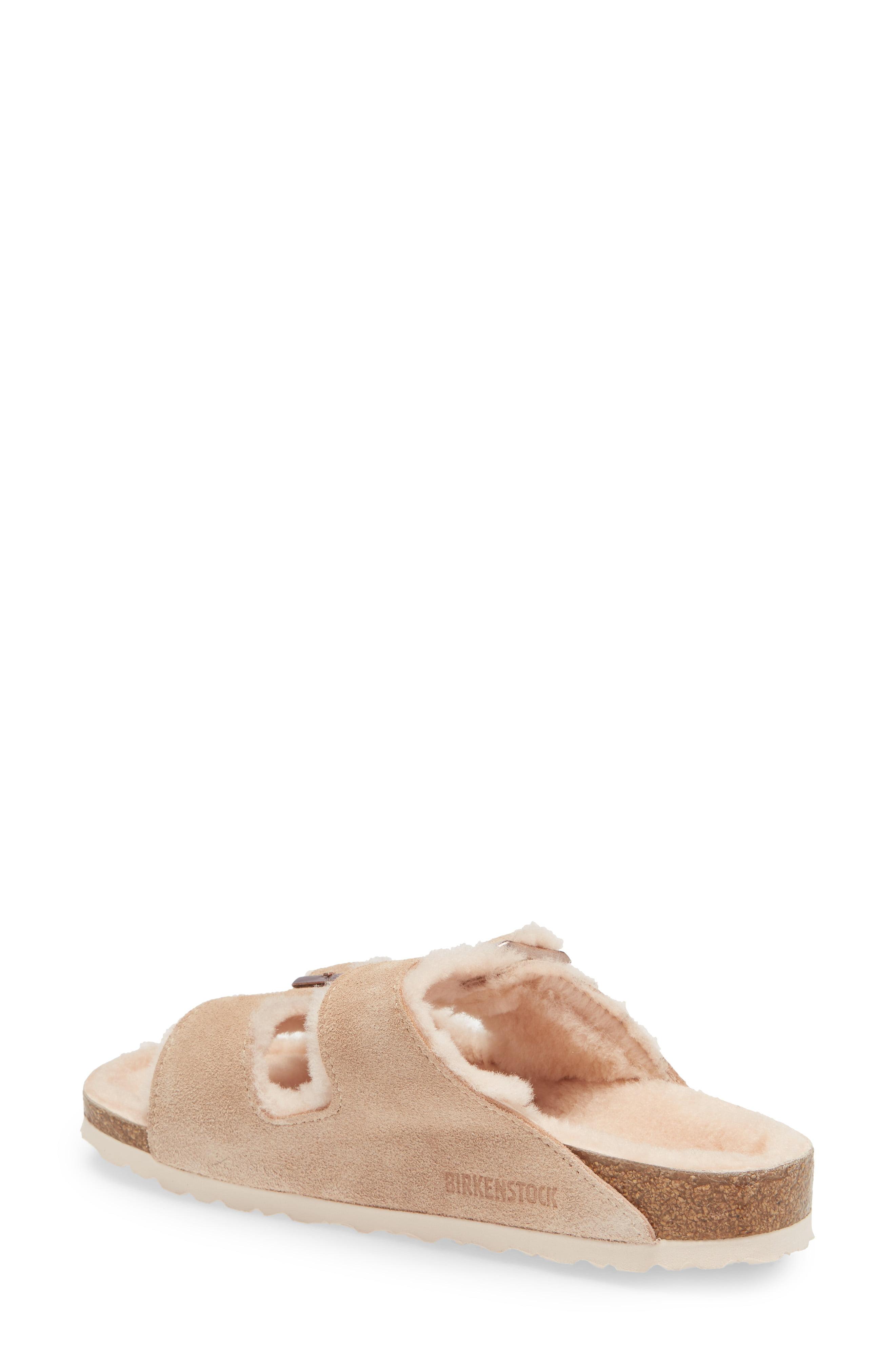 Women's Birkenstock, Arizona Shearling Lined Sandal - Narrow Width | Peltz Shoes