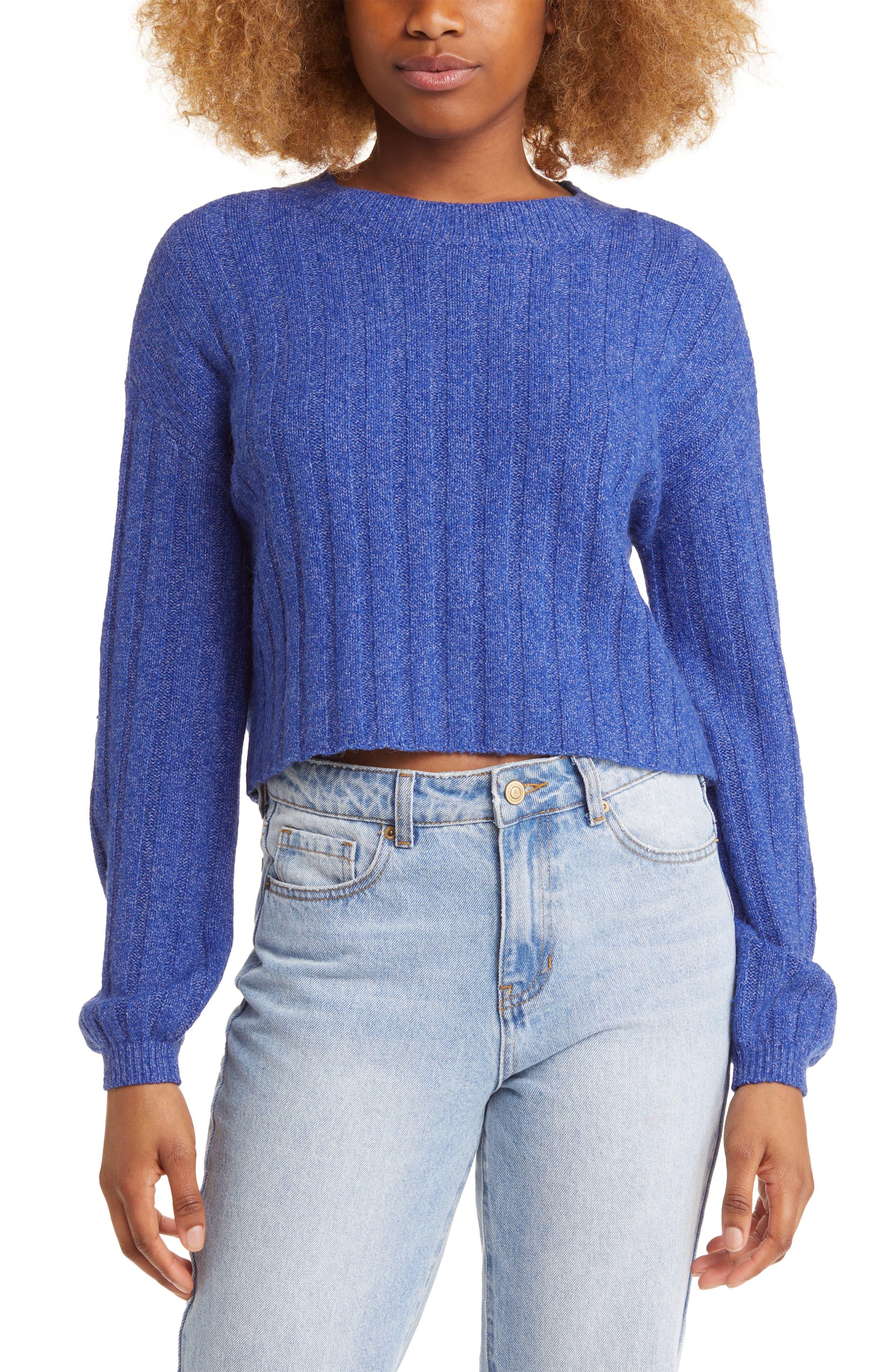 BP. Ribbed Crewneck Sweater in Blue | Lyst