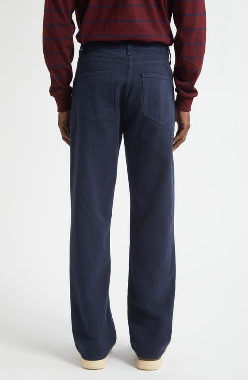 Noah Brushed Back Pleated Organic Cotton Jeans in Blue for Men | Lyst