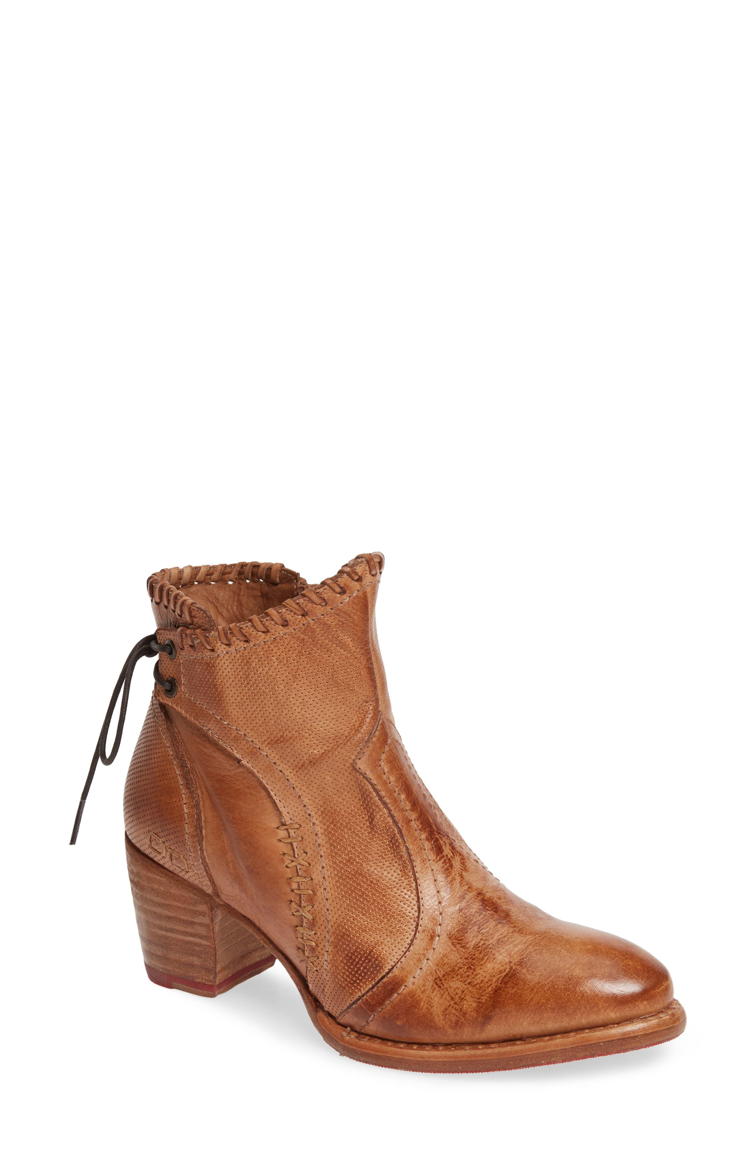 Bed Stu Bia Laceup Bootie in Brown Lyst
