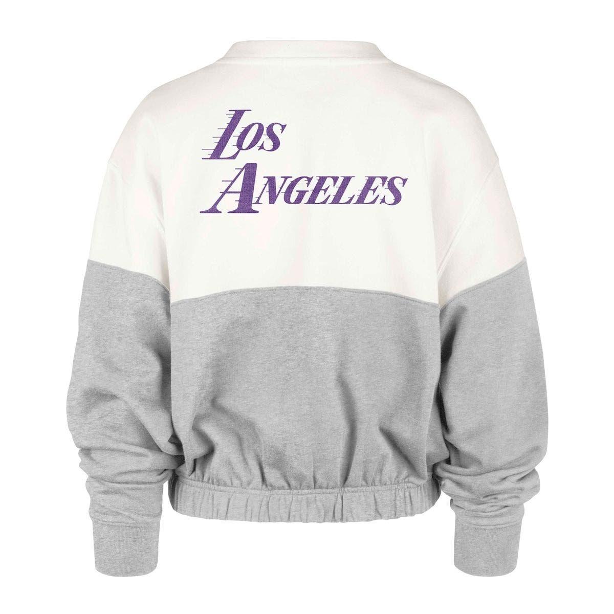 47 Brand Women's Gray Los Angeles Angels City Connect Retro Daze Ava Raglan  3/4-Sleeve T-shirt
