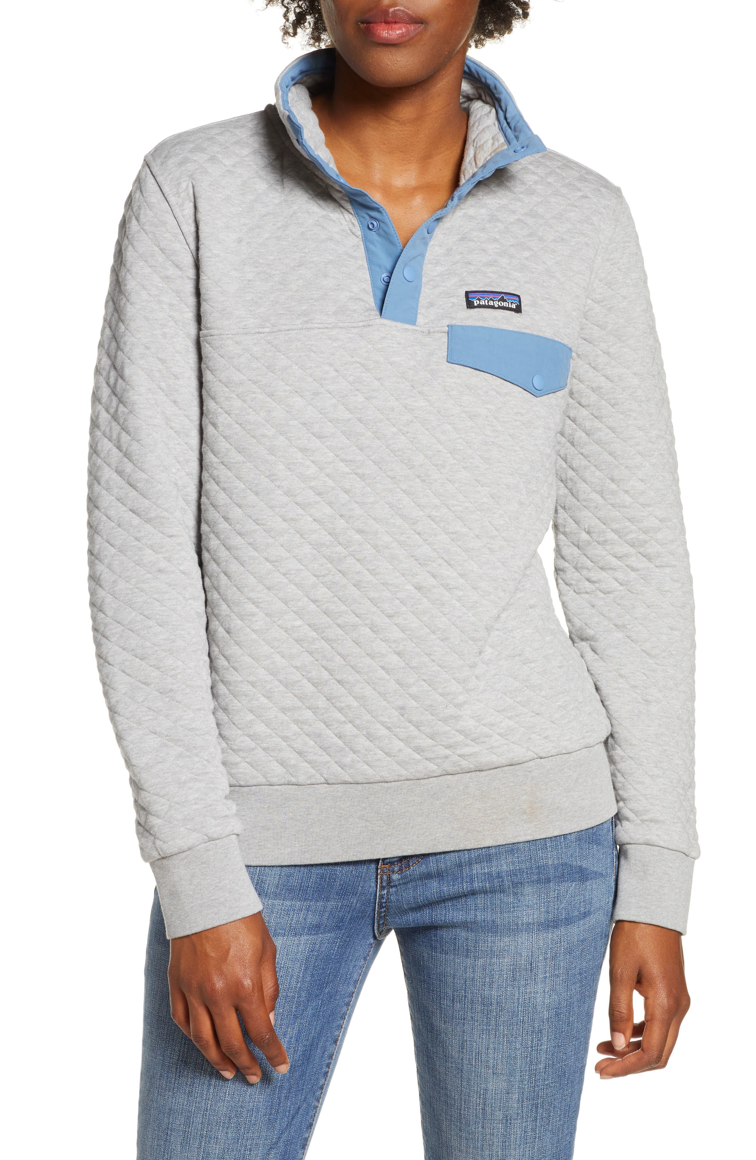 Patagonia Fleece Snap-t Quilted Pullover in Gray - Lyst