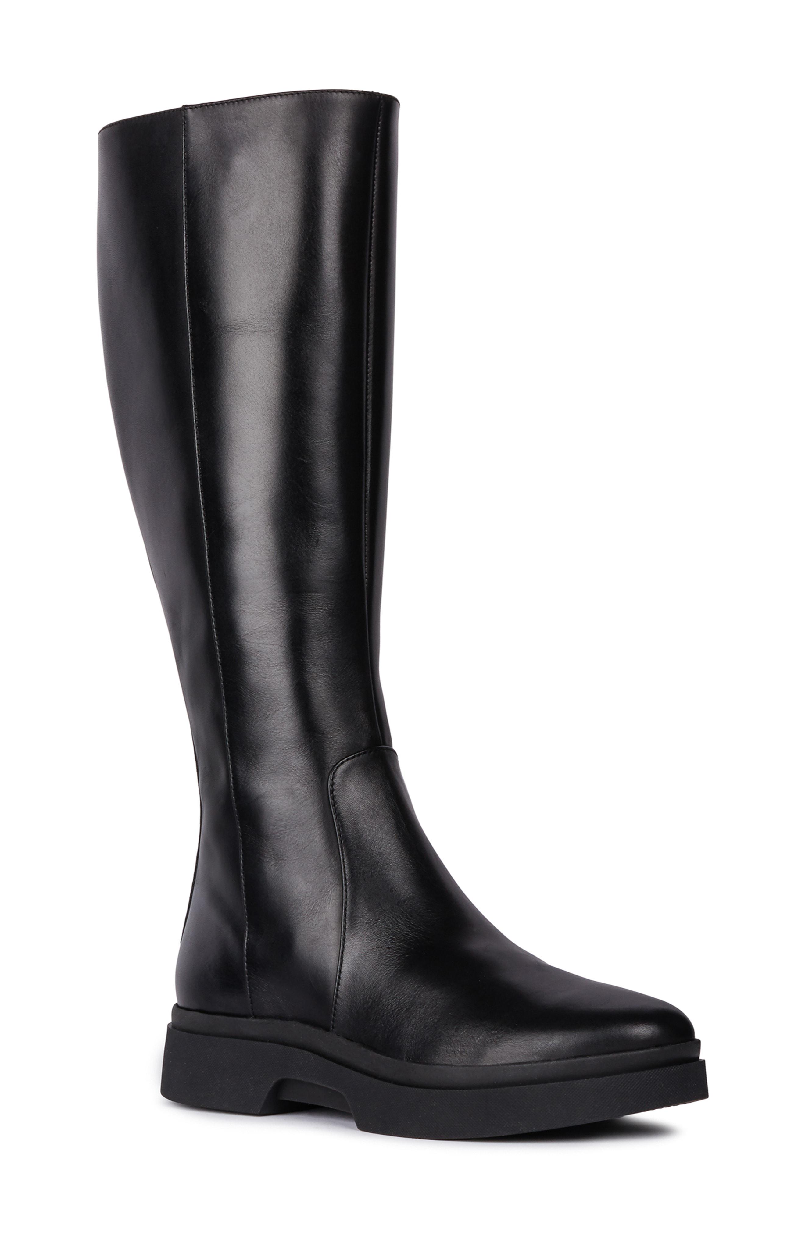 black knee high waterproof boots