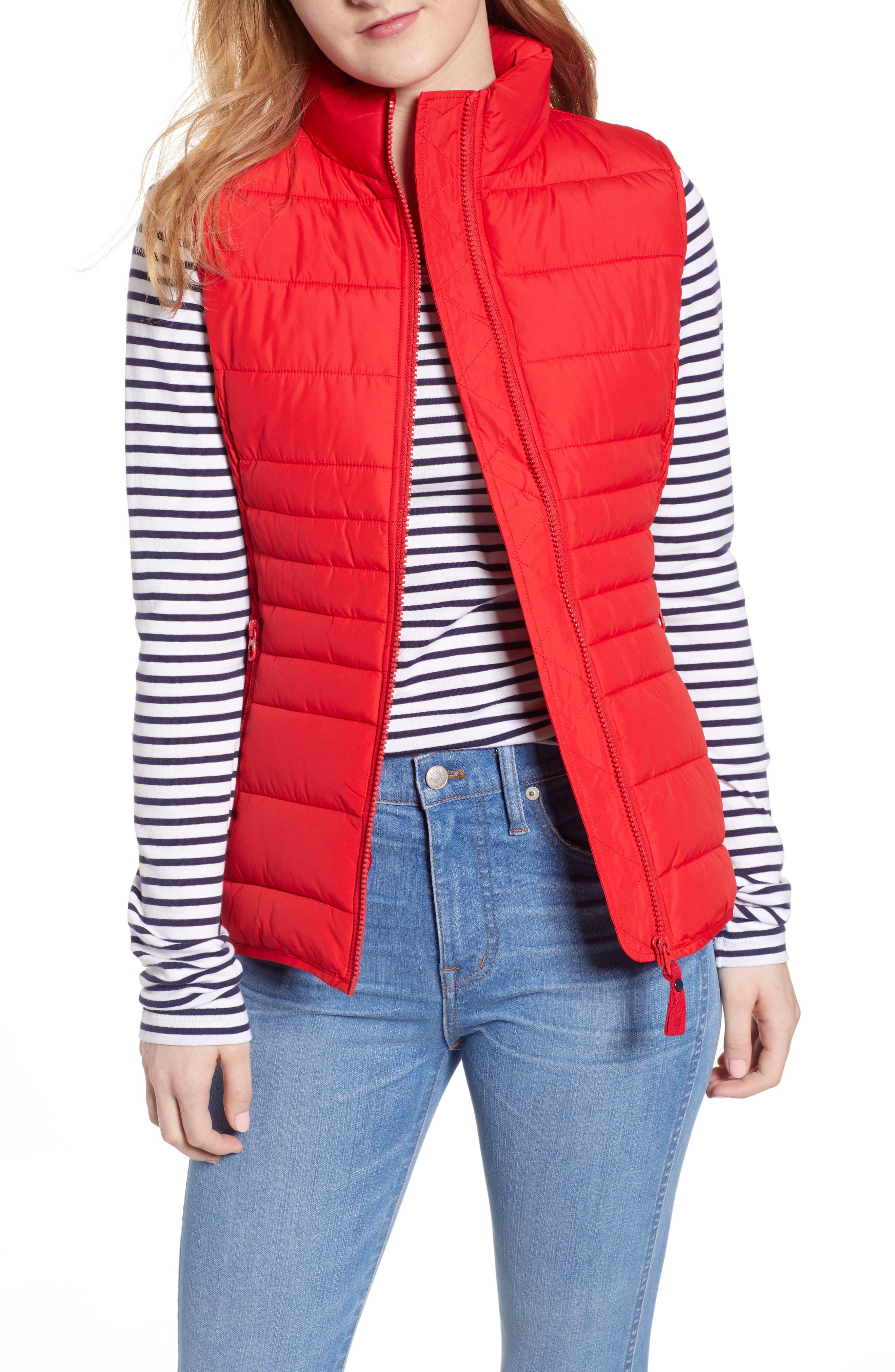 Joules Fallow Quilted Vest in Red Lyst