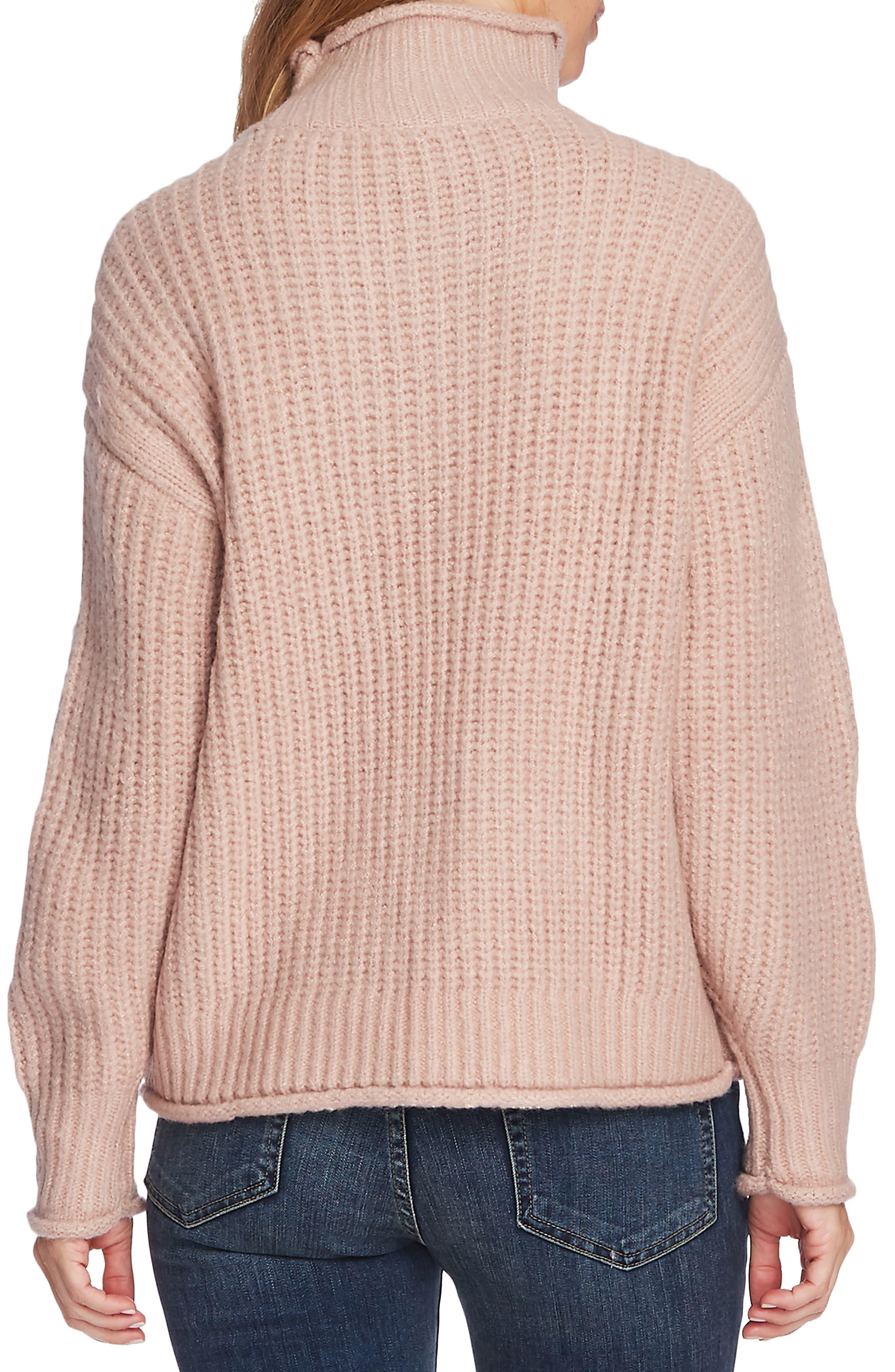 Download Vince Camuto Mock Neck Sweater in Pink - Lyst