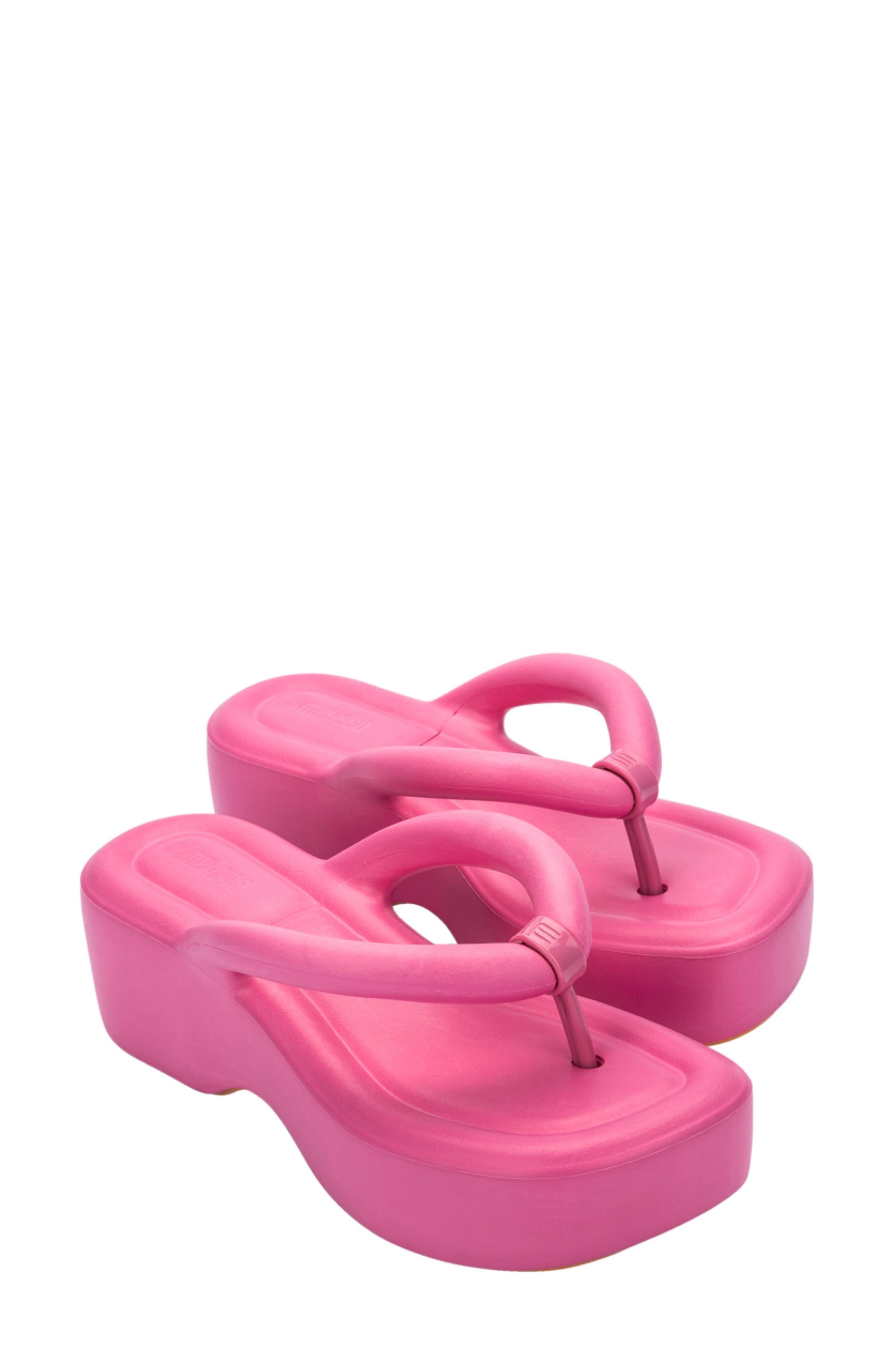 Melissa Free Platform Flip Flop in Pink | Lyst