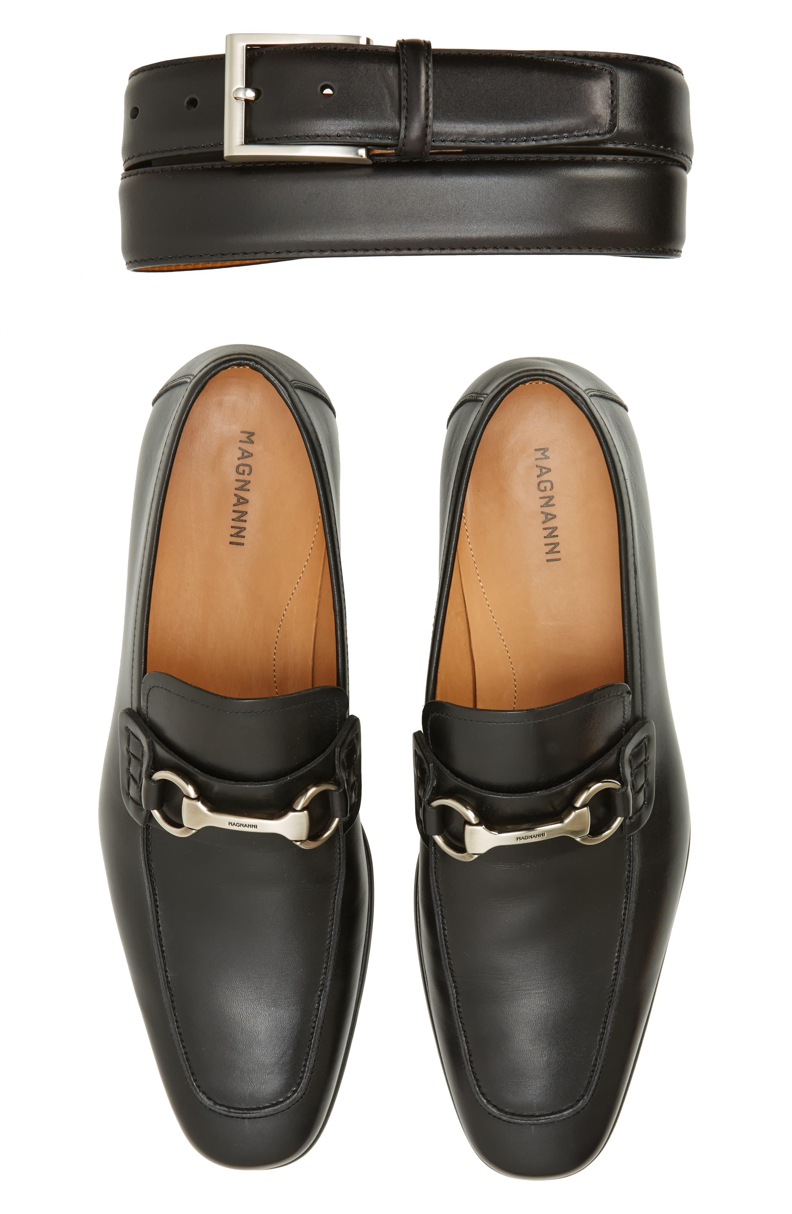 magnanni leather bit loafer