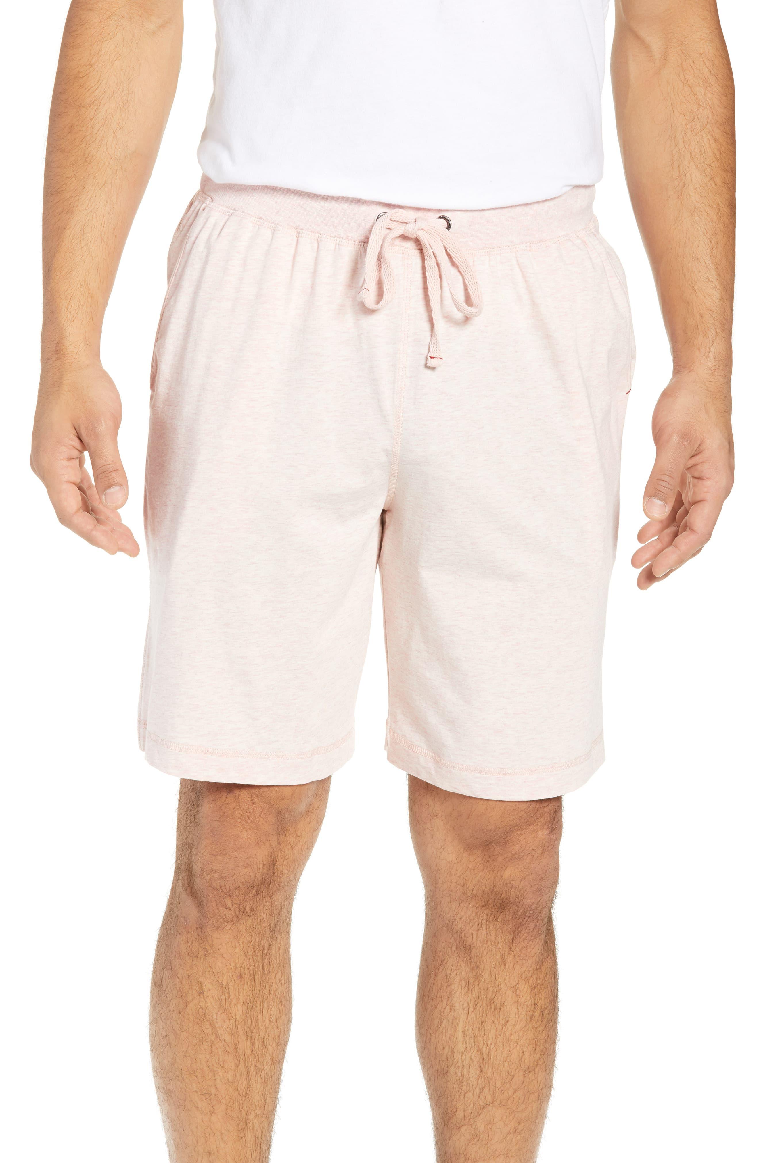 Daniel Buchler Stretch Cotton & Modal Lounge Shorts in Poppy (White