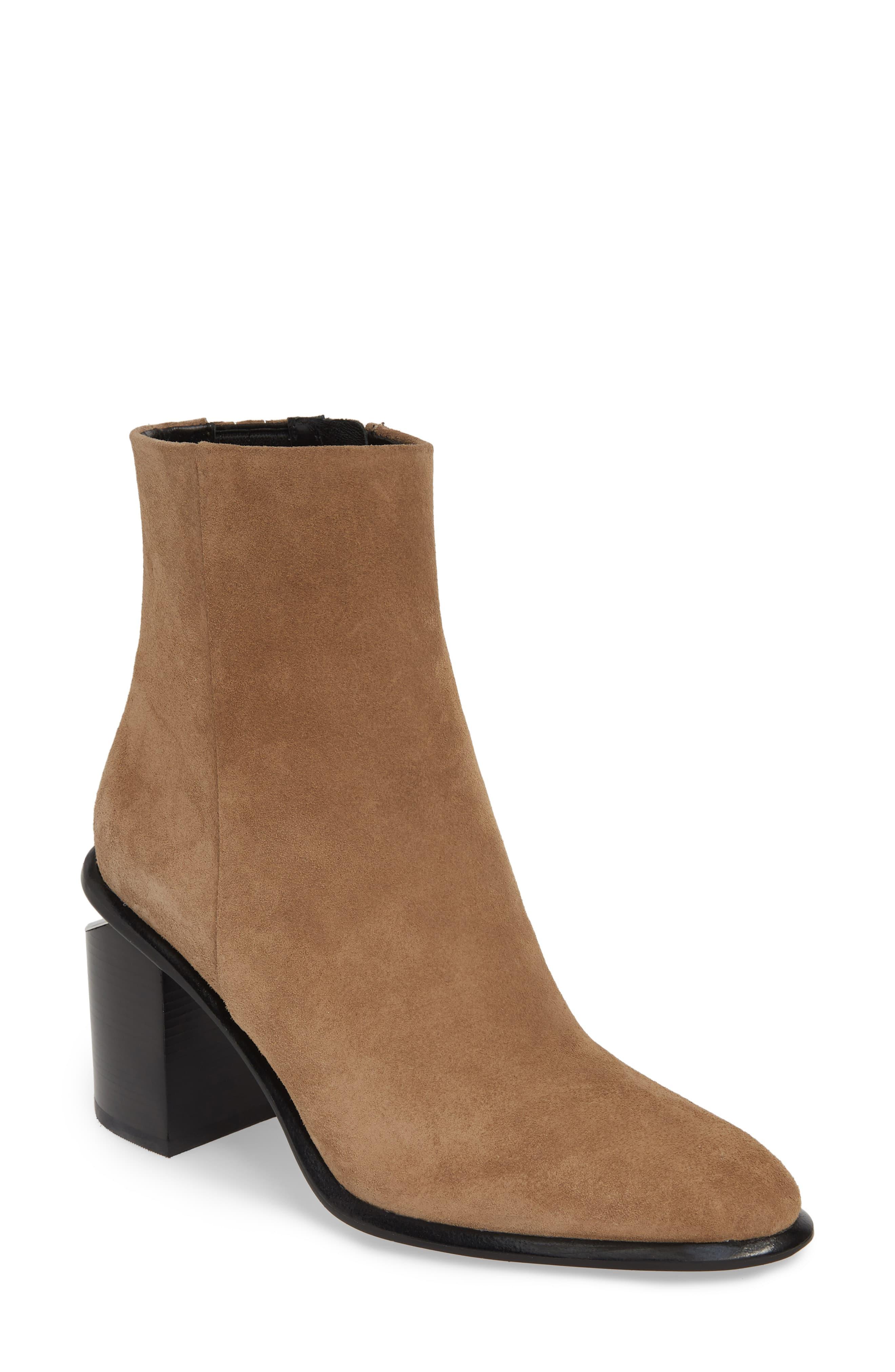 Alexander Wang Anna Mid Bootie in Sand Suede (Black) - Lyst