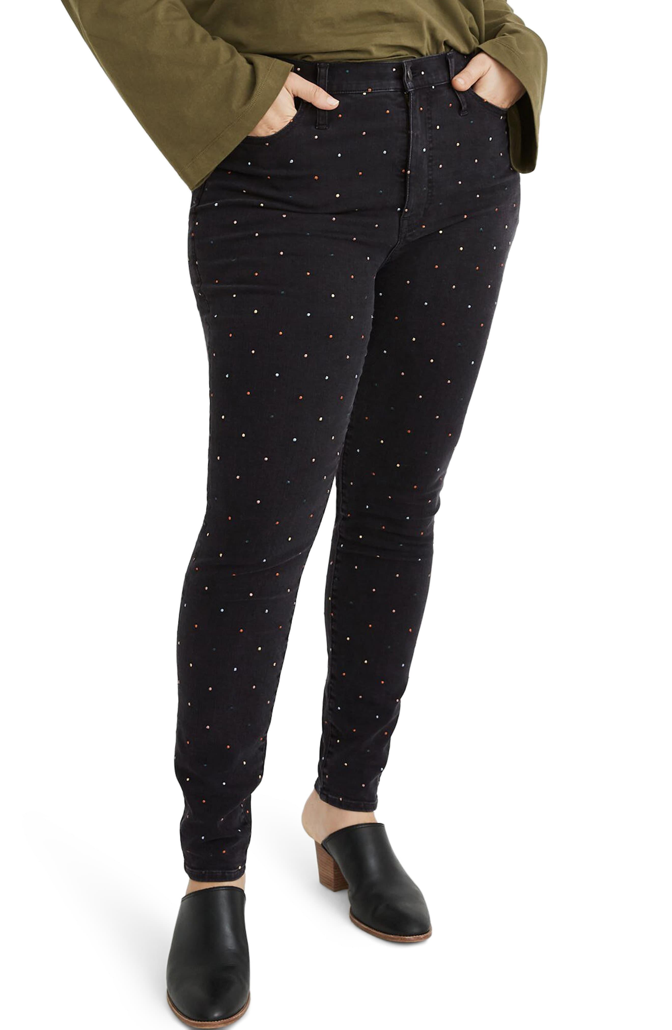 madewell metallic dot jeans