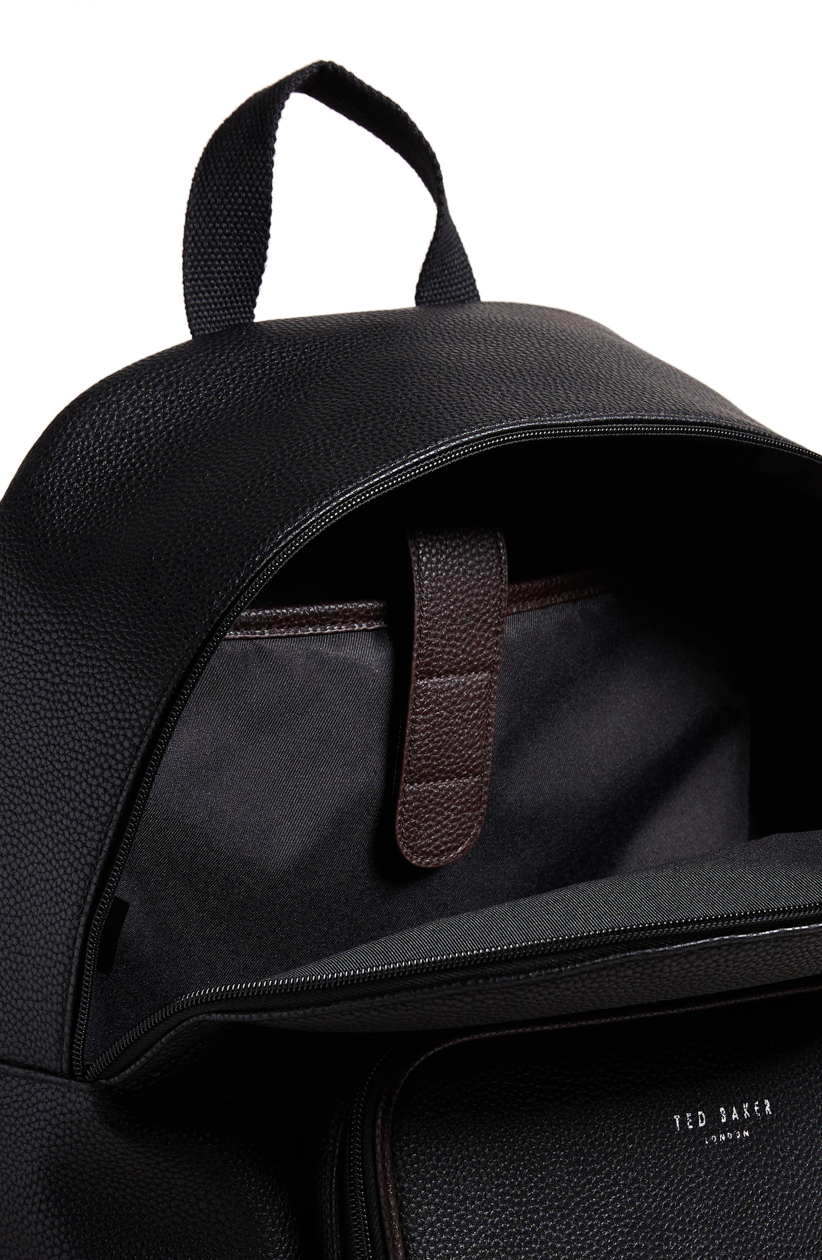 Ted Baker Laniss Faux Leather Backpack in Black for Men | Lyst