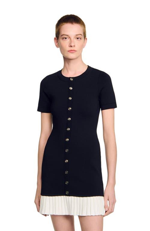 sandro rib knit mini dress Sandro Rib Knit Short Dress