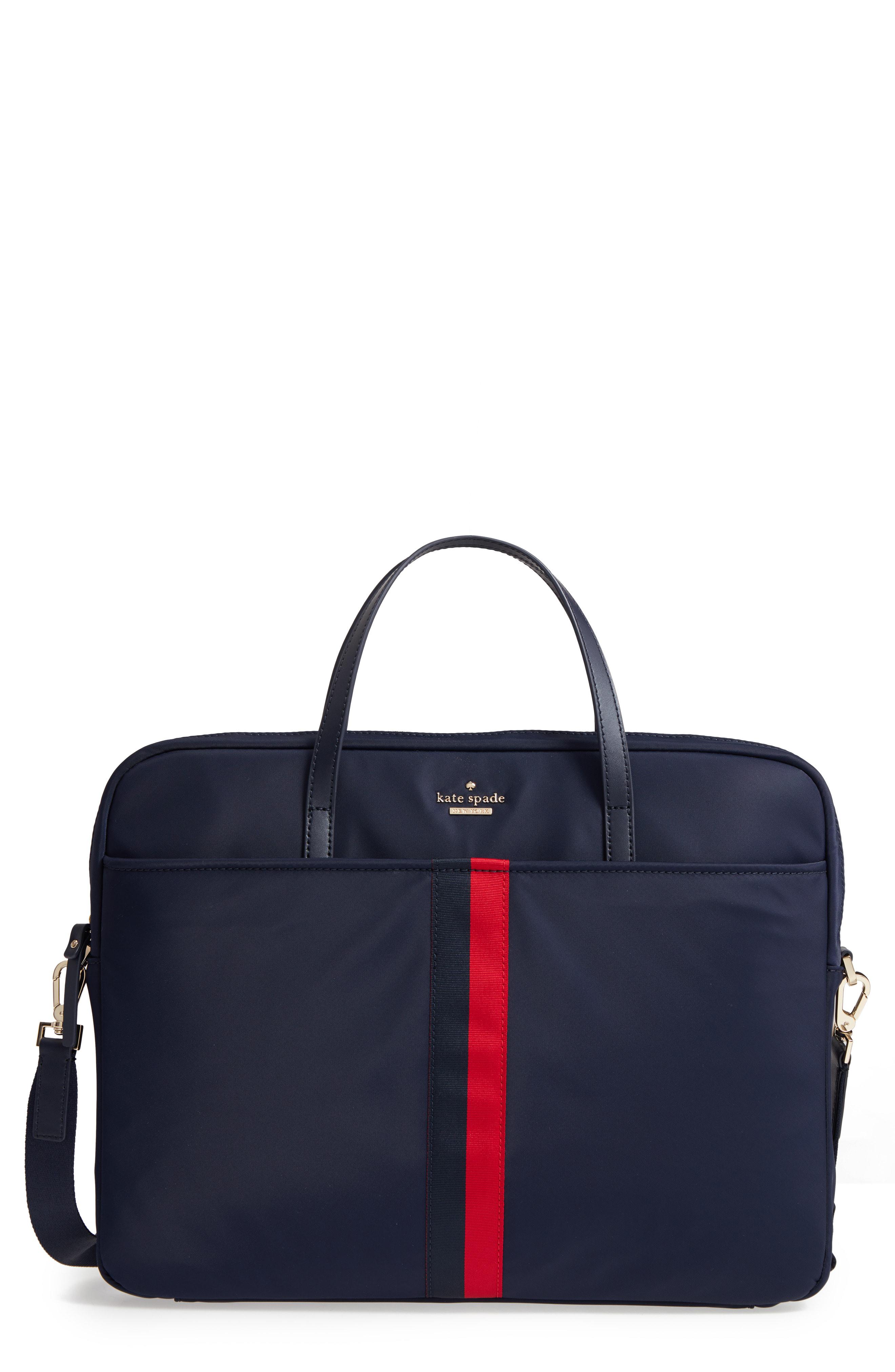 Kate Spade Varsity Stripe 15-inch Laptop Bag in Navy (Blue) - Lyst