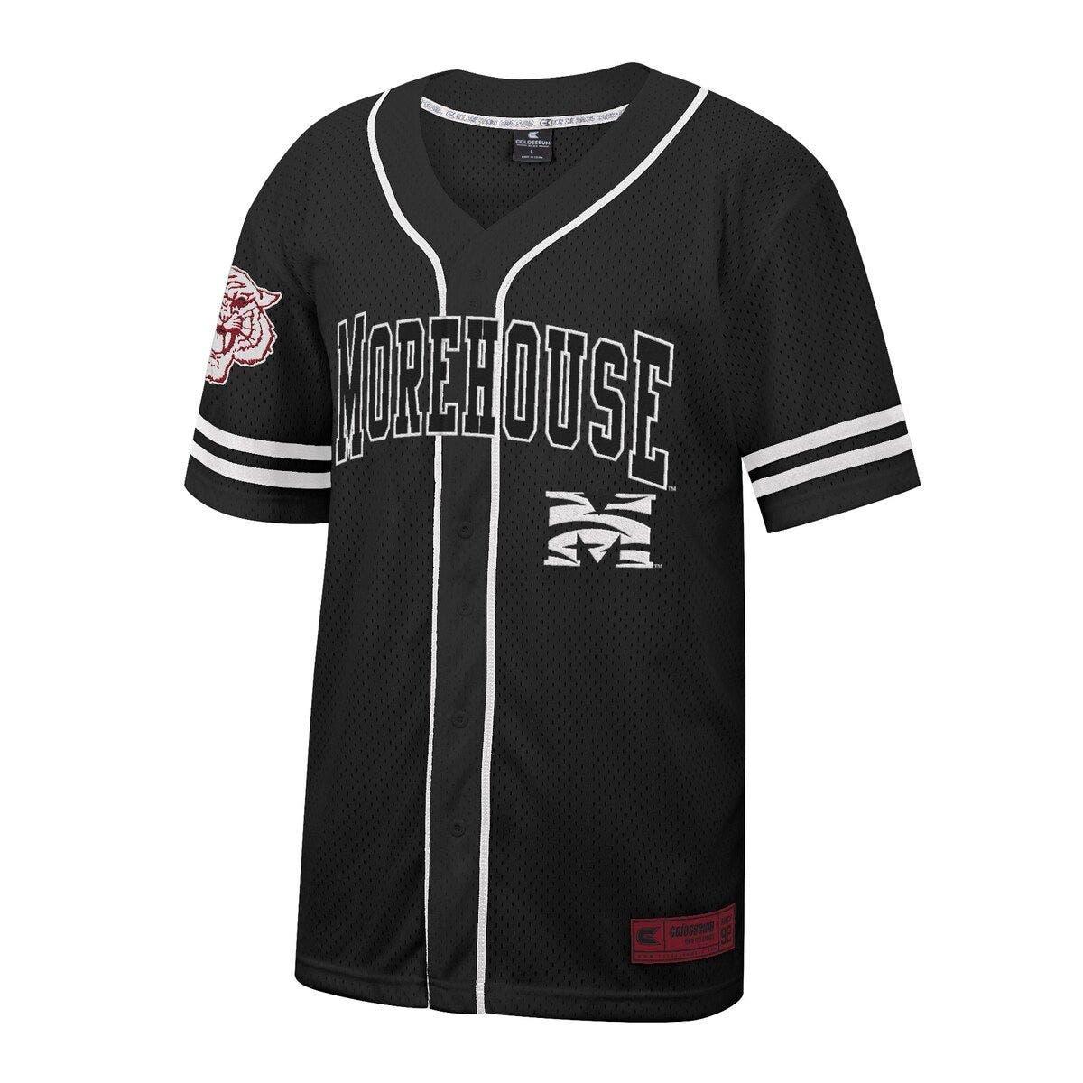 Men's Colosseum White Washington State Cougars Free Spirited Mesh Button-Up Baseball  Jersey