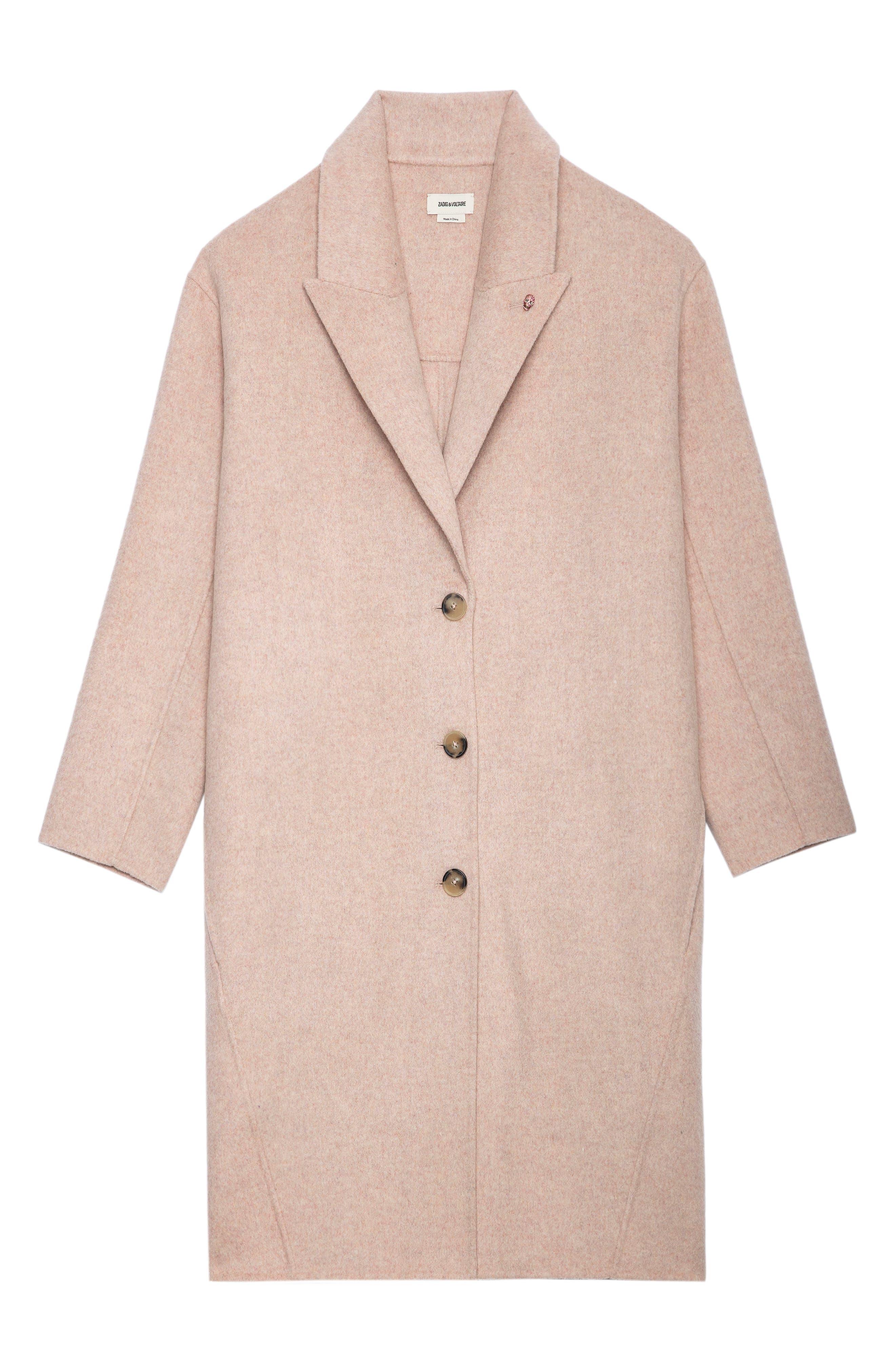 Zadig & Voltaire Mady Wool & Cashmere Blend Coat in Natural | Lyst