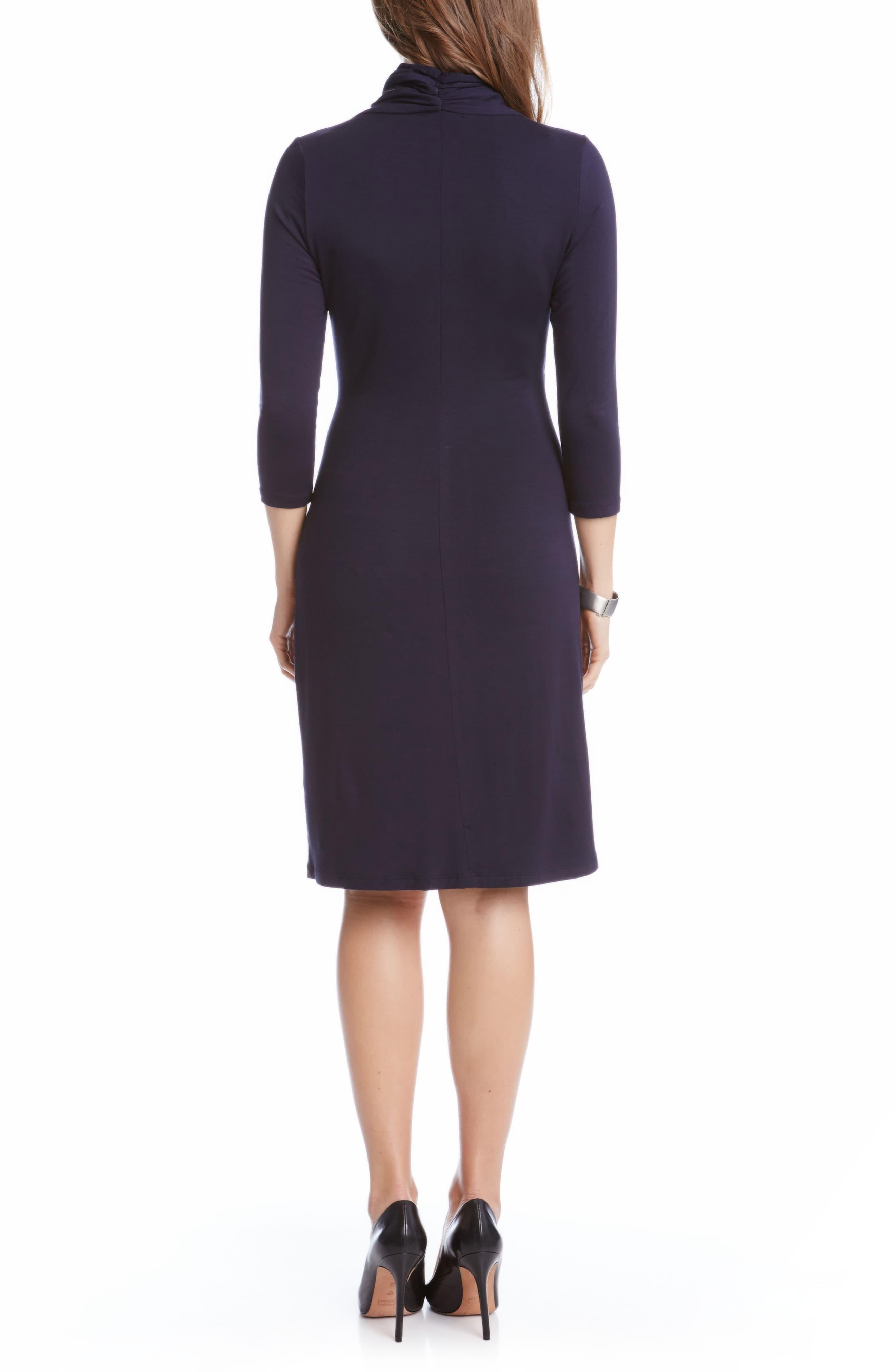 Karen Kane Cascade Faux Wrap Dress in Navy (Blue) - Save 30% - Lyst