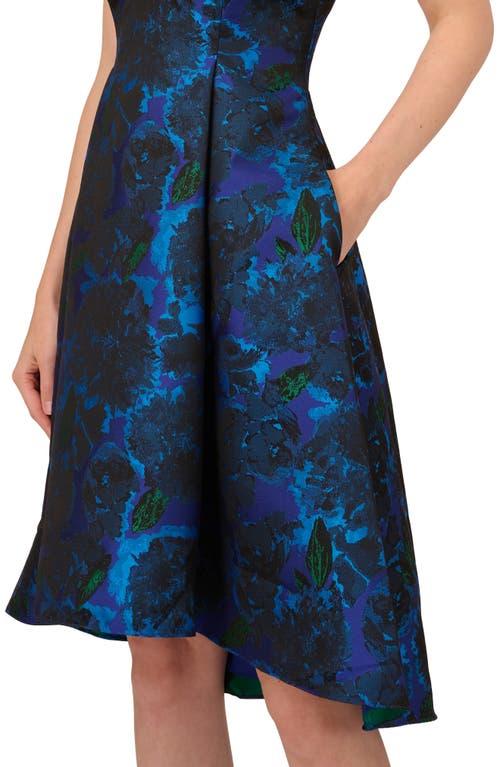 Adrianna Papell Floral Jacquard High-Low Dress in Blue | Lyst Adrianna Papell Floral Jacquard High-Low Dress in Blue | Lyst