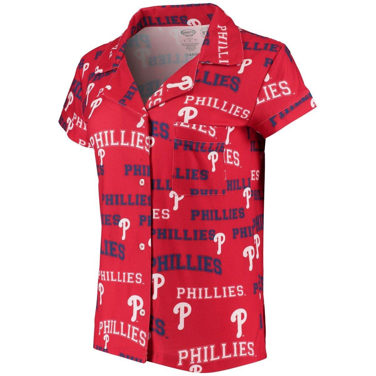 Women's Heathered Charcoal/Red Philadelphia Phillies Plus Size