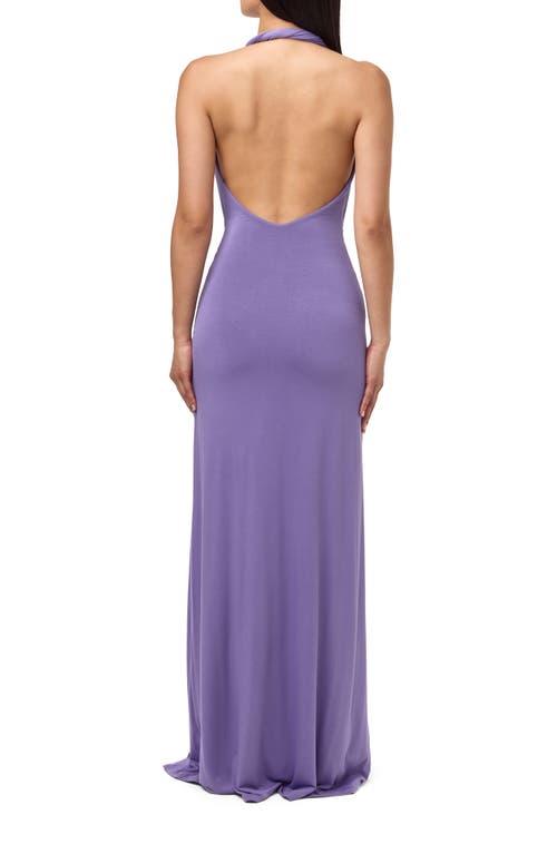 purple sparkly dress Naked Wardrobe Smooth Maxi Dress in Purple