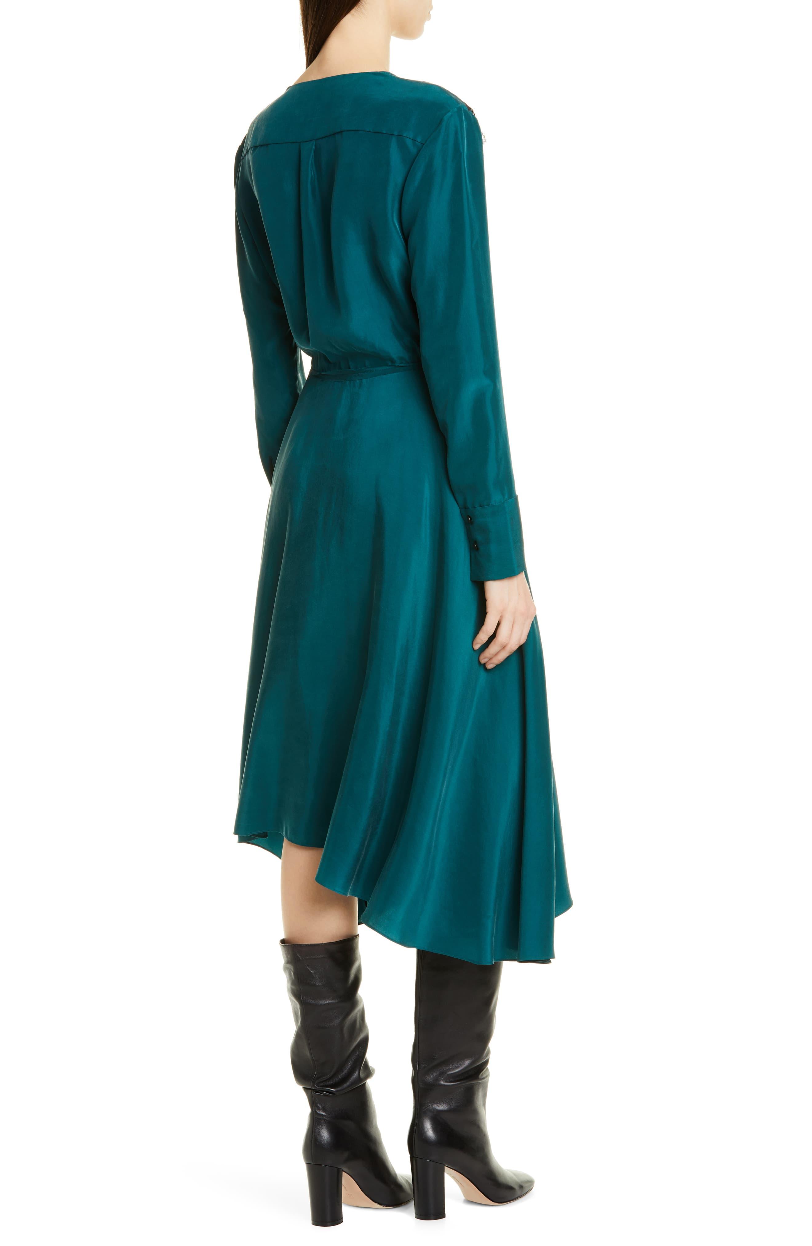jason wu green silk dress