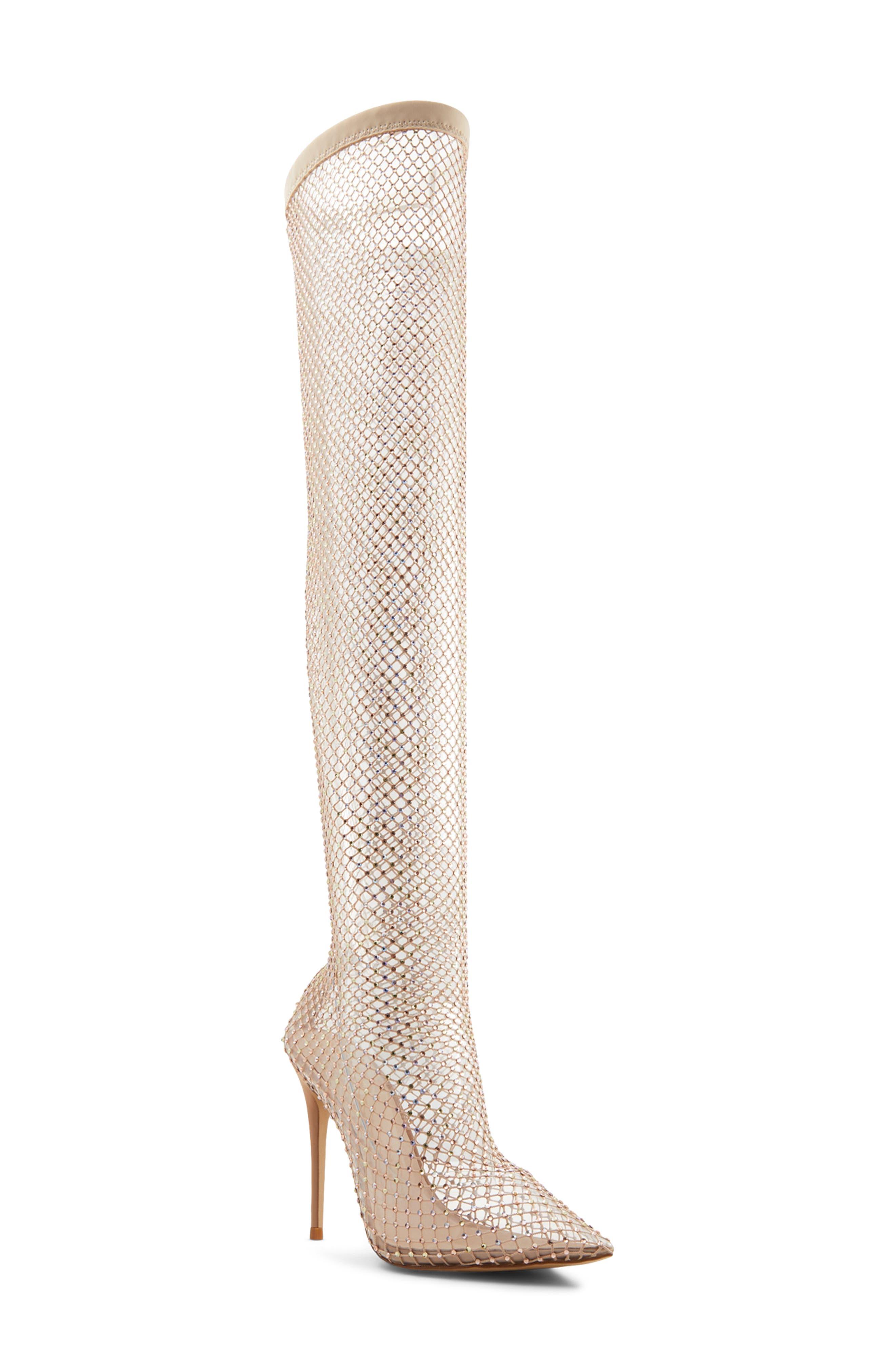 ALDO Arturi Over The Knee Pointed Toe Boot in White | Lyst