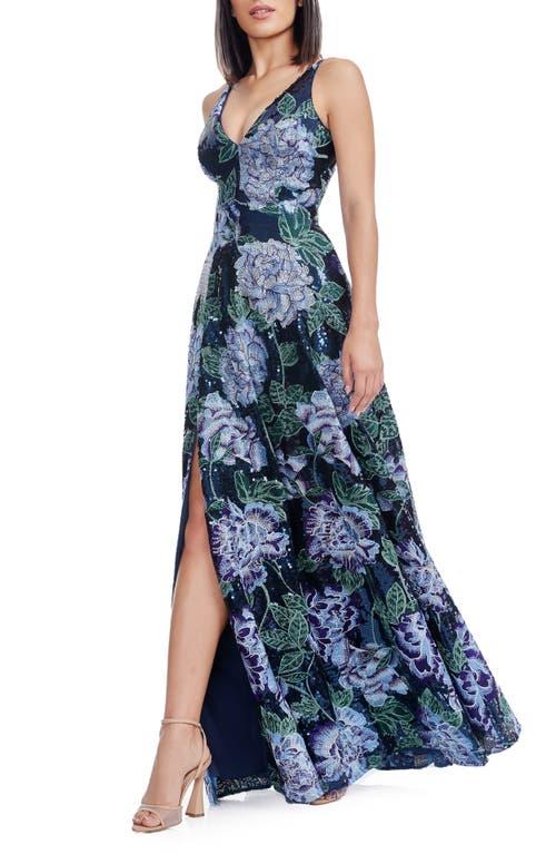 dress the population blue floral dress dress the population maxi Dress The Population Ariyah Mineral Blue Floral Maxi Dress