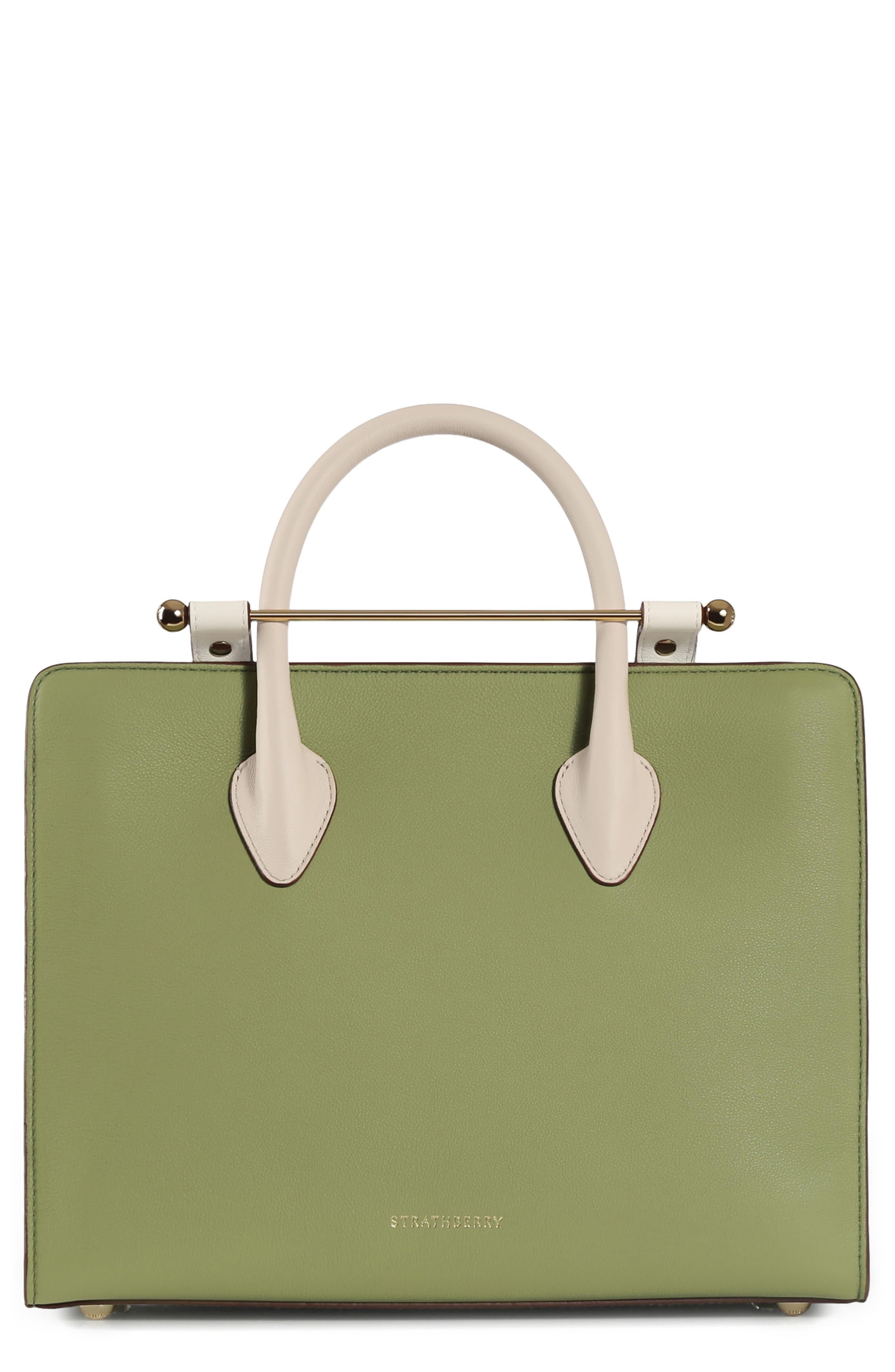 Strathberry Midi Leather Tote in Green | Lyst