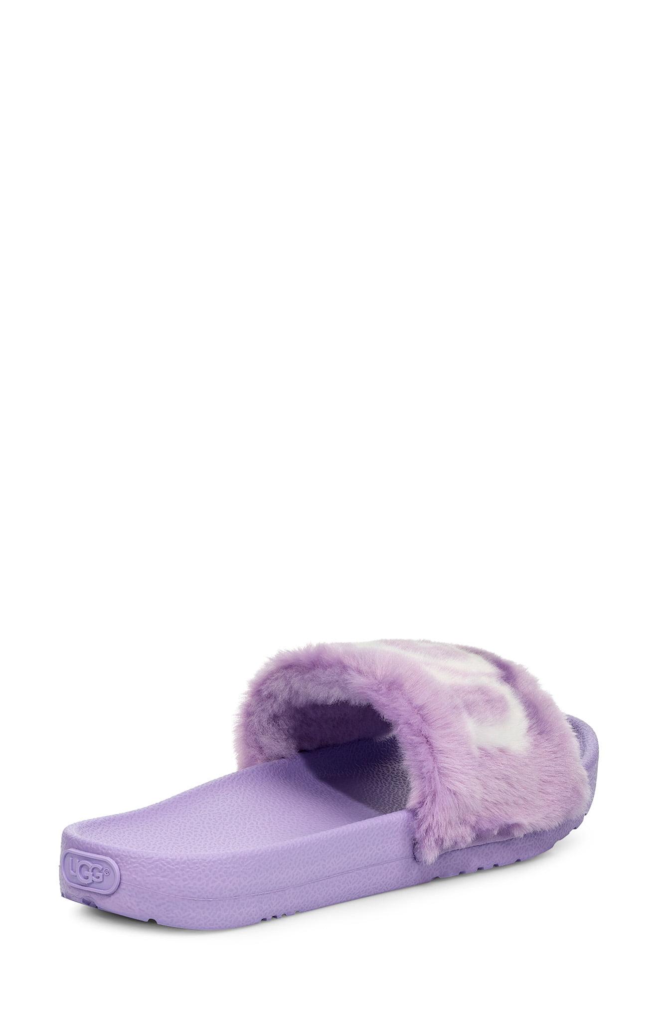 UGG UGG Royale Graphic Faux Fur Slide Sandal in Purple Lyst