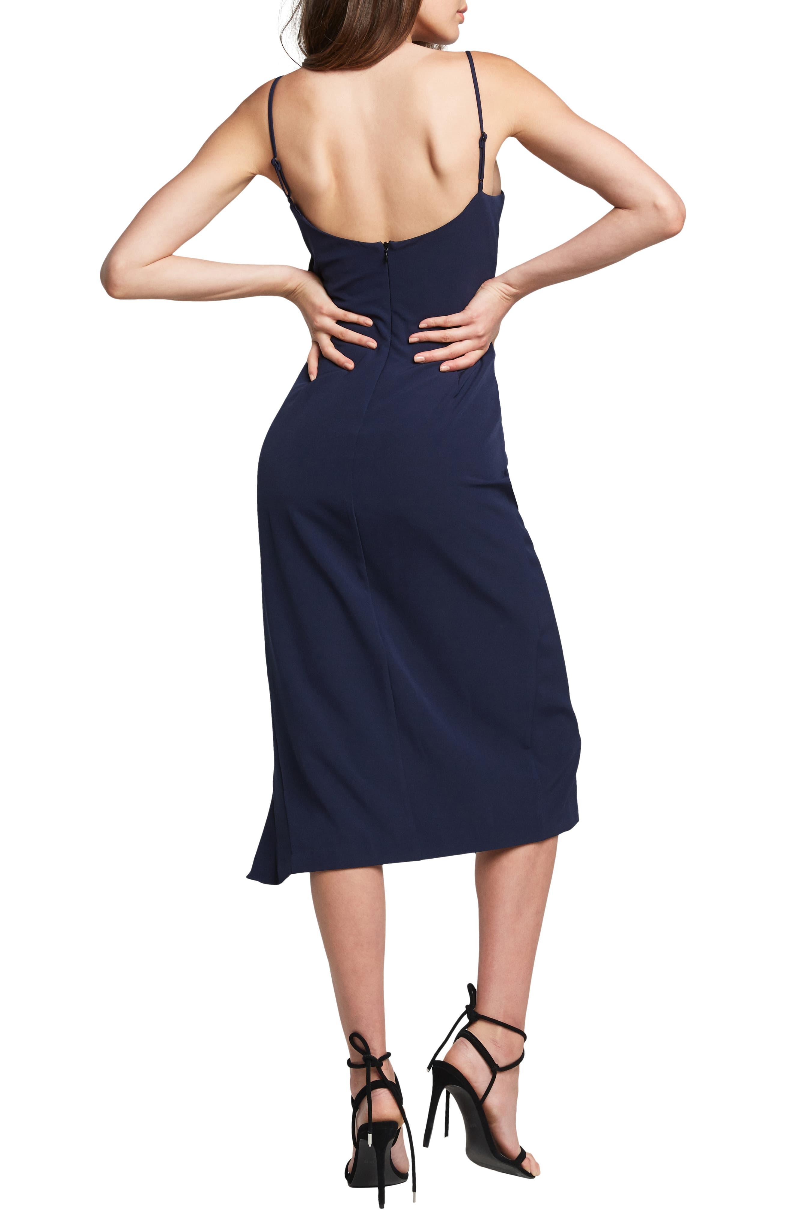 bardot rona ruffle midi dress