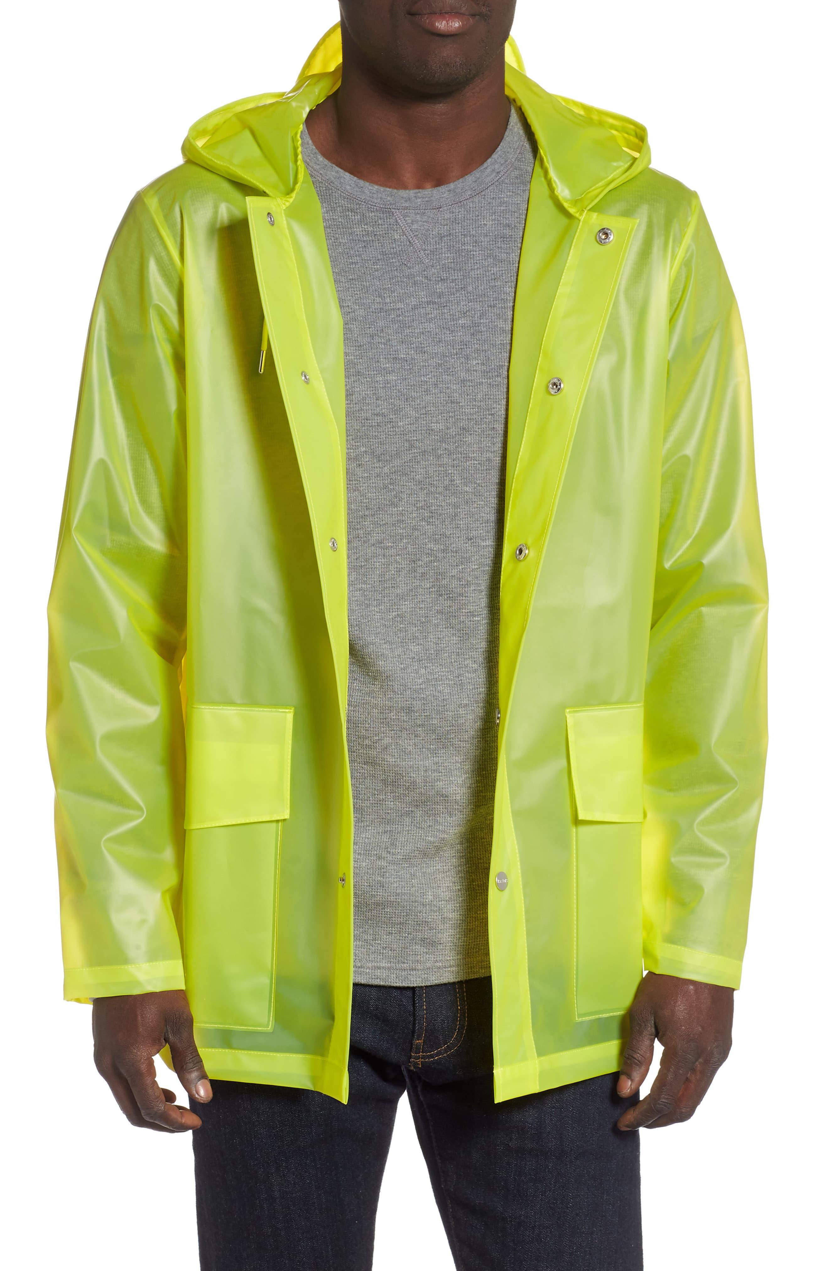 Rains Hooded Rain Jacket in Yellow for Men - Lyst