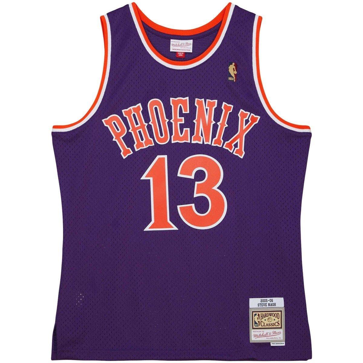 Men's Mitchell & Ness Steve Nash Black Phoenix Suns 1996-97 Hardwood Classics NBA 75th Anniversary Diamond Swingman Jersey