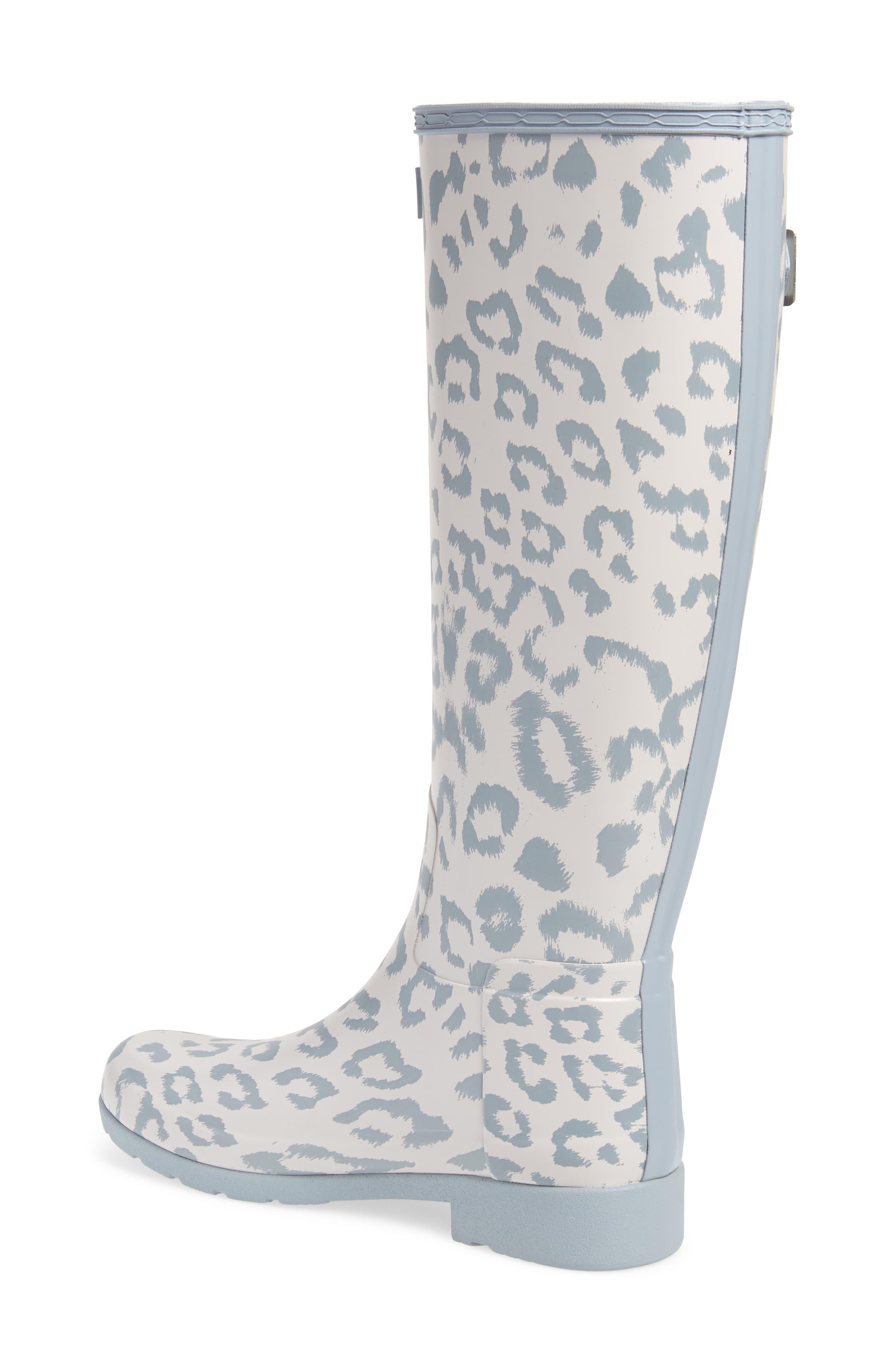 original leopard print refined short waterproof rain boot
