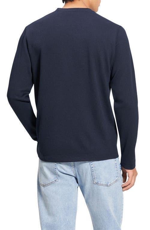 Theory｜ (Studio Jacquard Delroy Long Sleeve Tee (O12945 Theory Men's Delroy Long Sleeve in Studio T Jacq, Warm Ivory