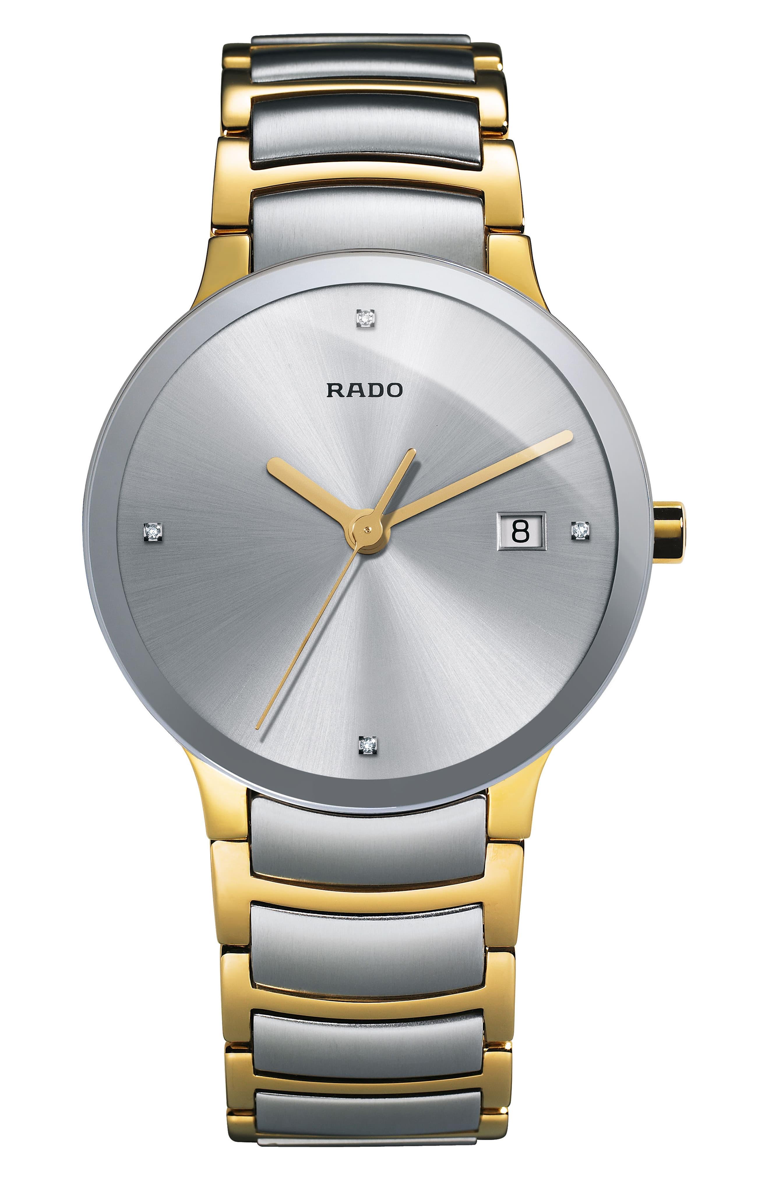 Rado Centrix Diamond Bracelet Watch in Metallic Lyst