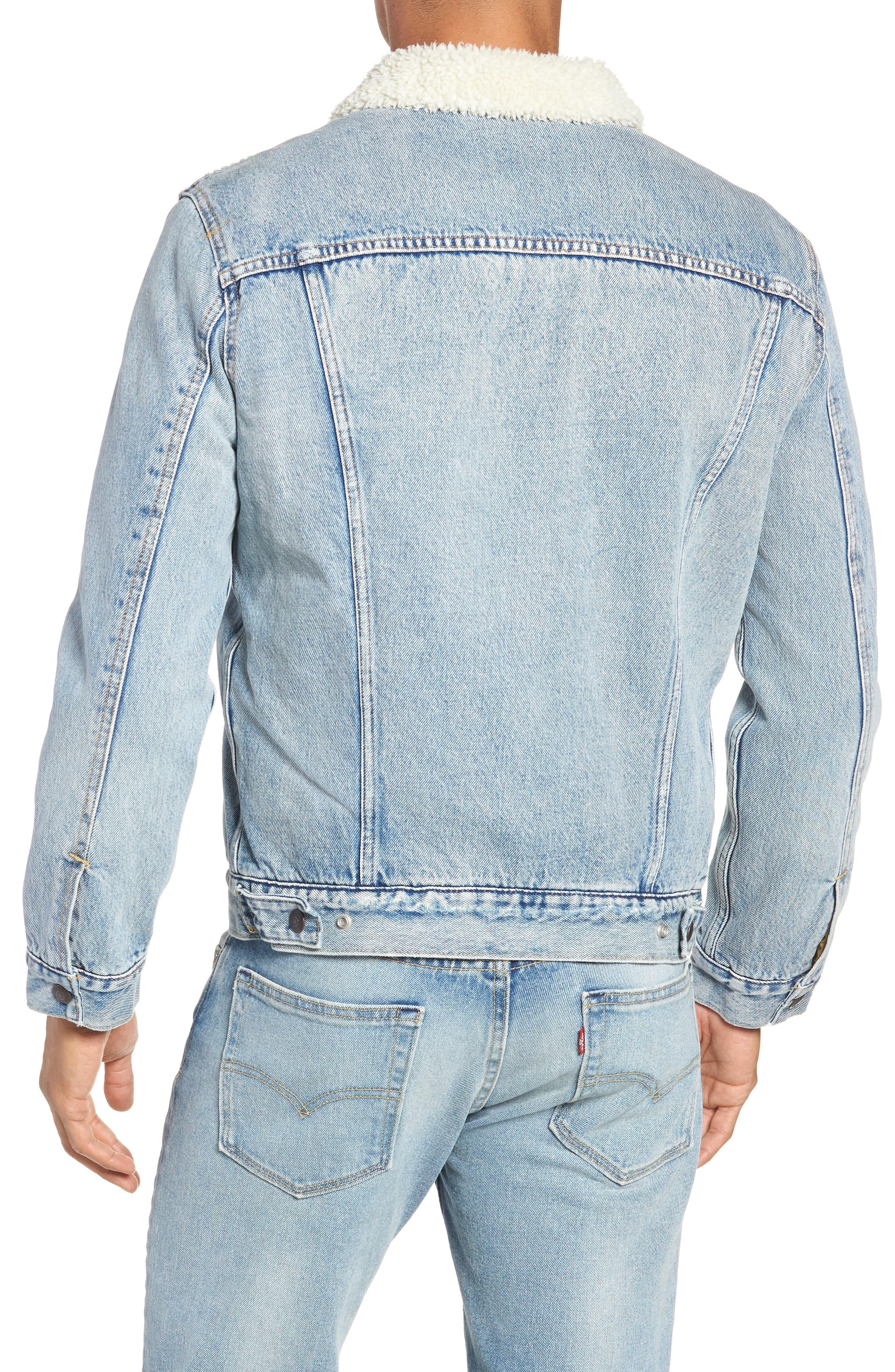 type 3 faux shearling trucker jacket