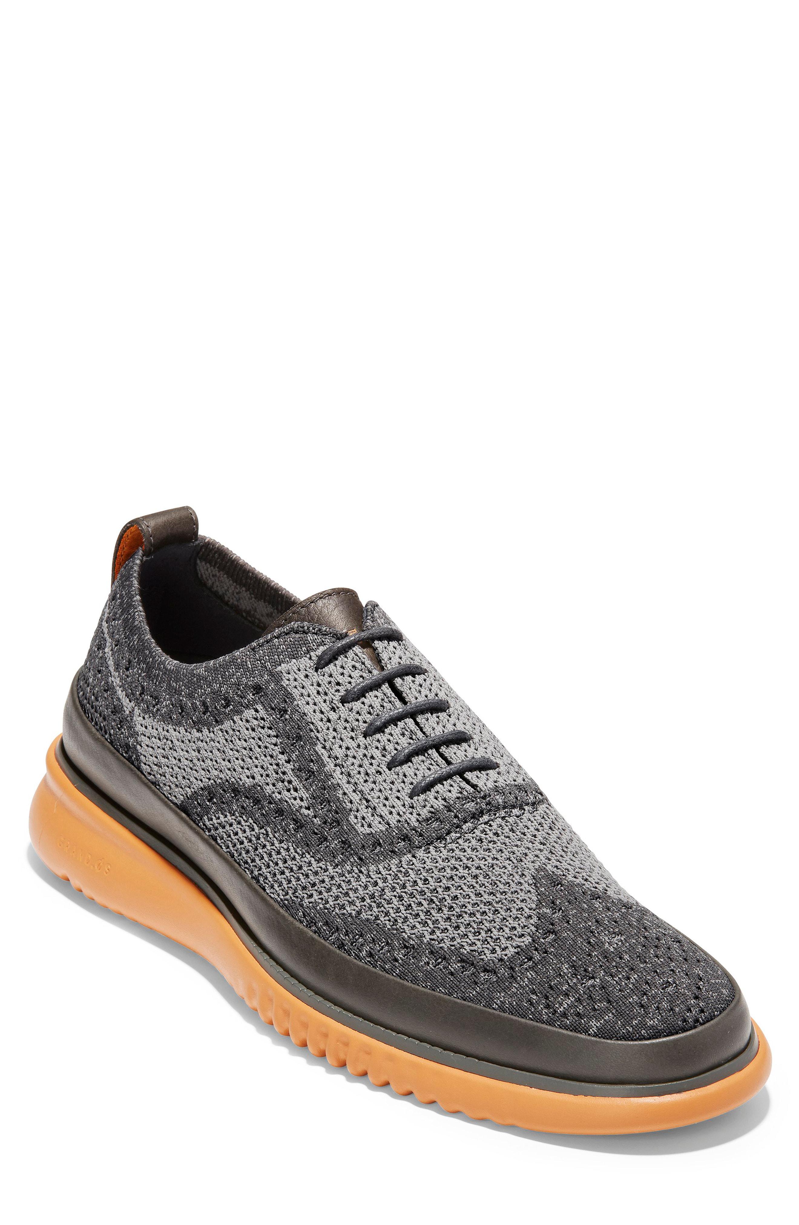 cole haan zerogrand stitchlite gray wingtip oxfords