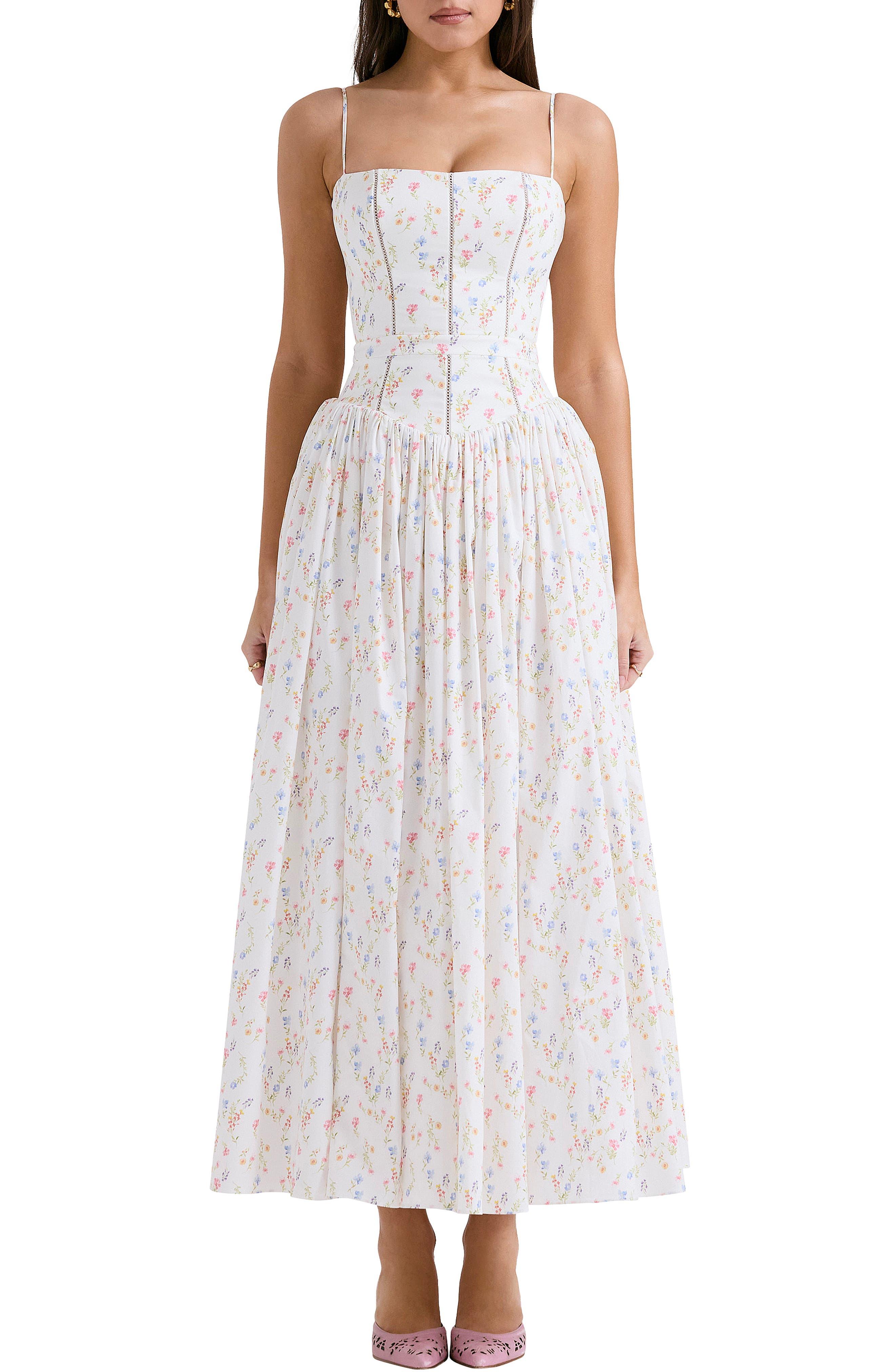 House Of Cb Ysabella Floral Maxi Sundress in White | Lyst House Of Cb Ysabella Floral Maxi Sundress in White | Lyst