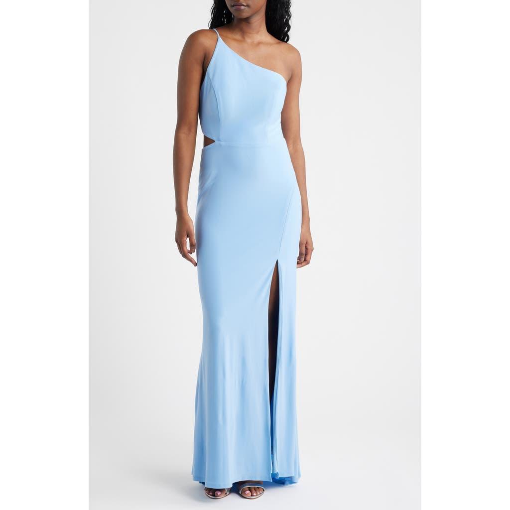 jump one shoulder dress Jump Juniors' Cutout One Shoulder Asymmetric-Hem Dress - Blk