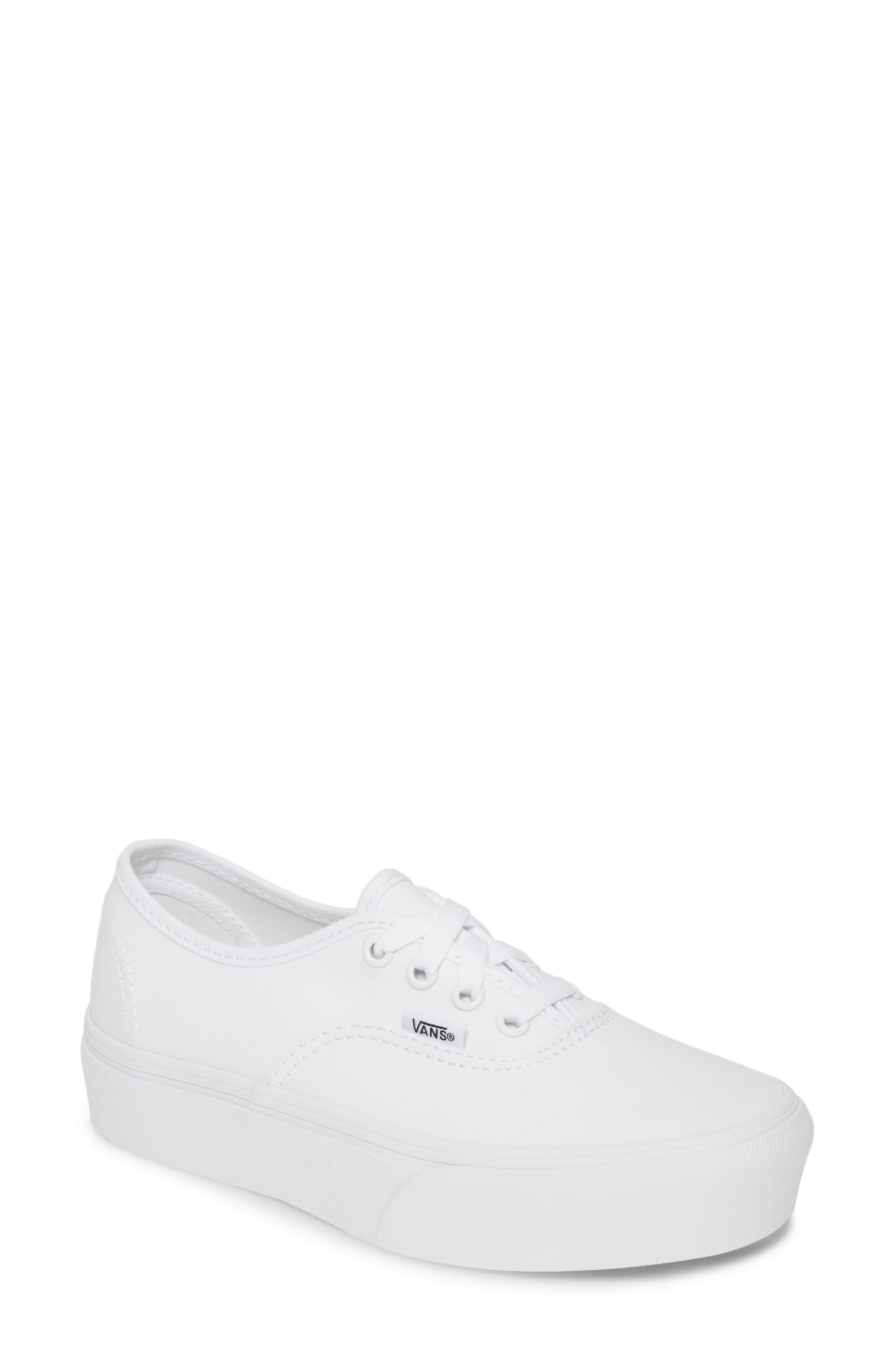 white vans authentic platform