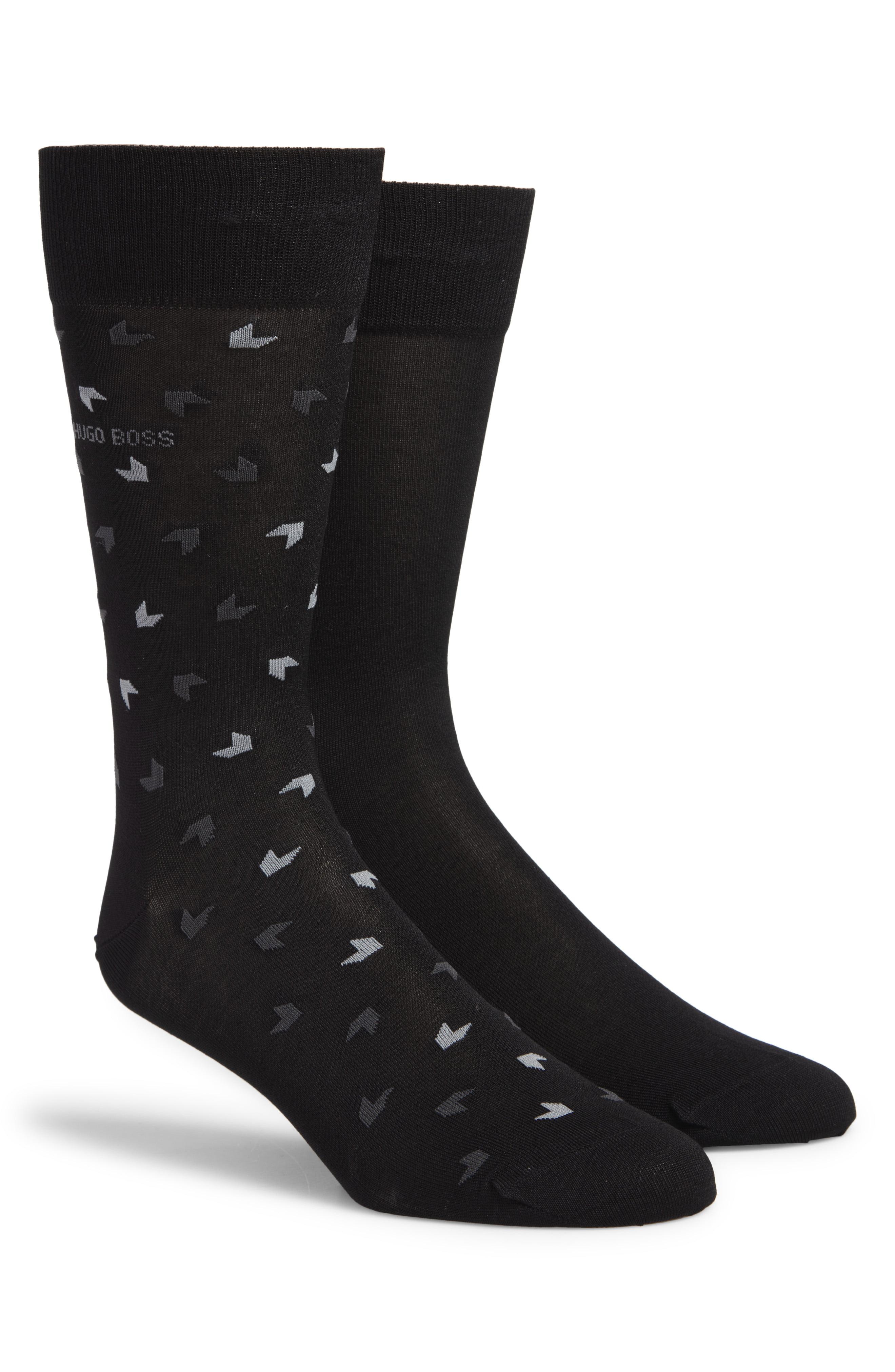 BOSS by Hugo Boss Cotton Chevron Socks in Black for Men Lyst