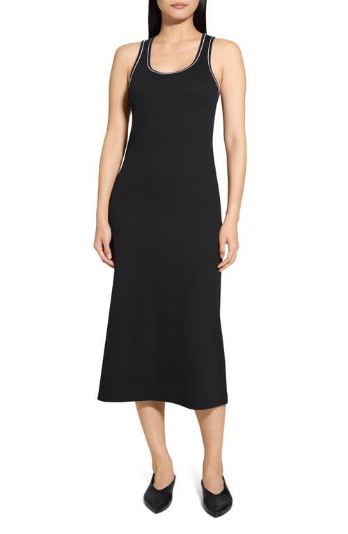 open lace back dress Square-Neck Ribbed Knit Dress