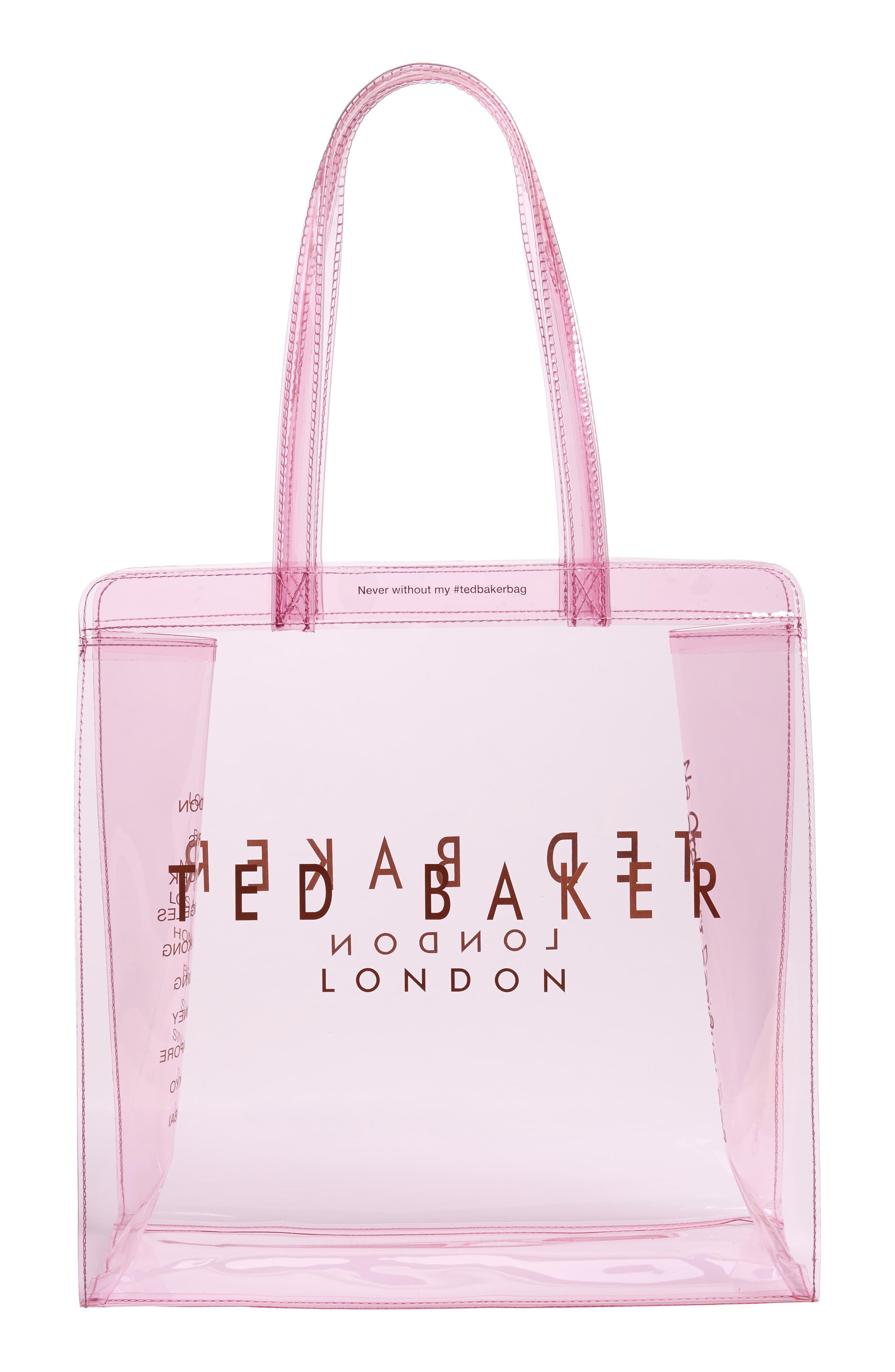 Ted Baker Clear Large Icon Bag in Pink | Lyst